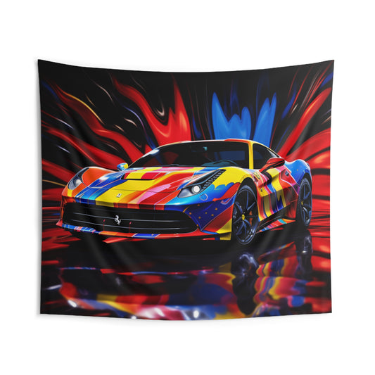 Indoor Wall Tapestries Hyper Colorfull Ferrari 1