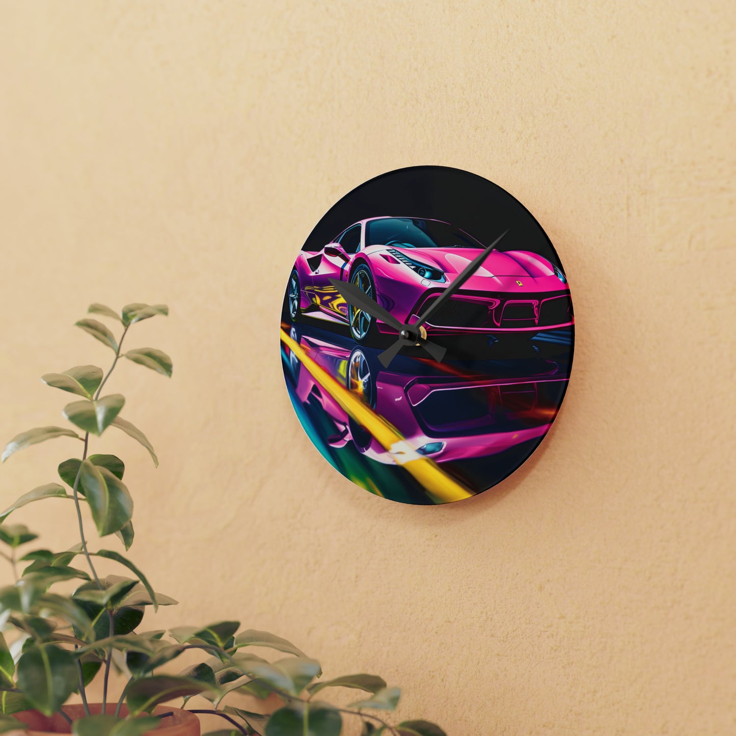 Acrylic Wall Clock Ferrari Flair Macro 4