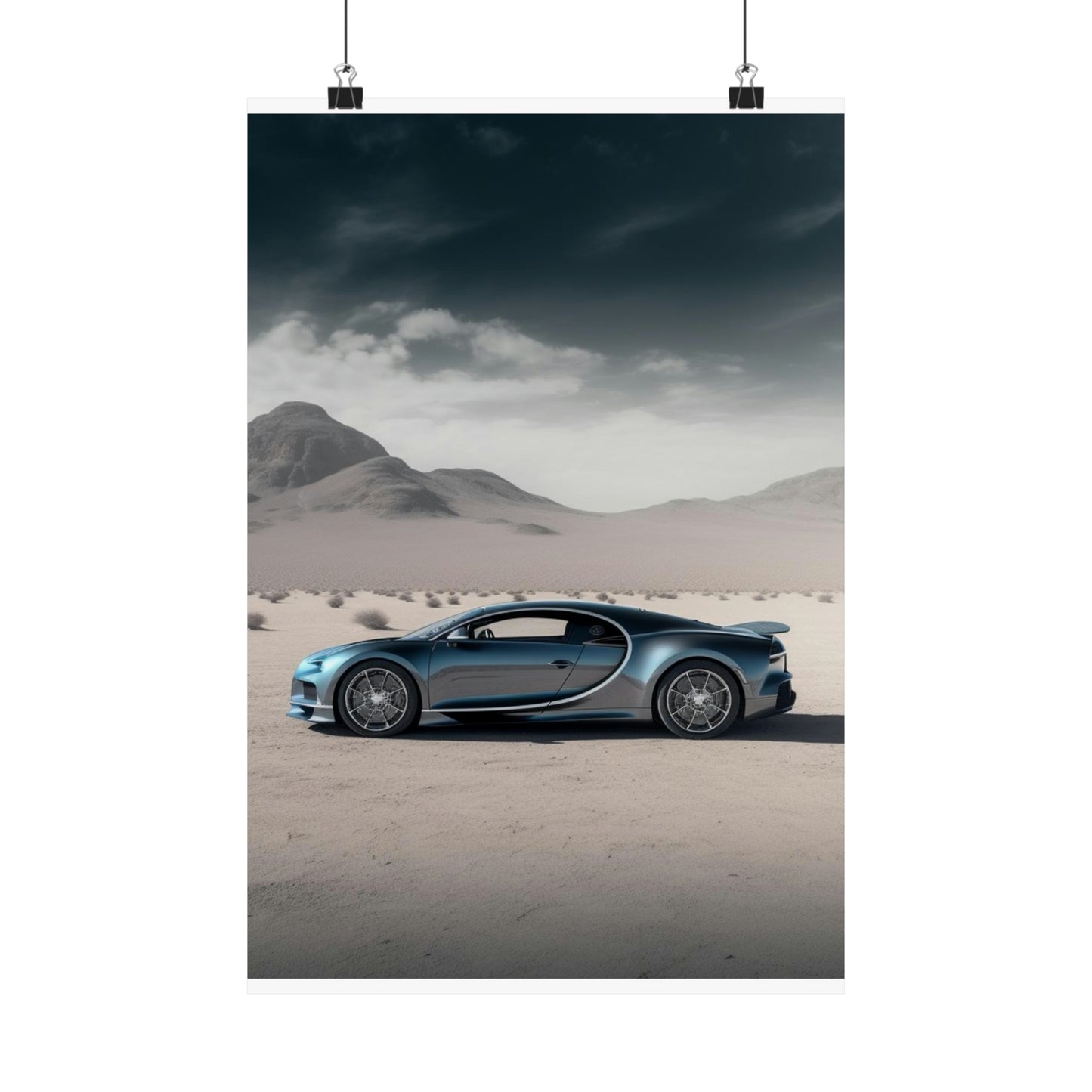 Premium Matte Vertical Posters Bugatti Real Look 1