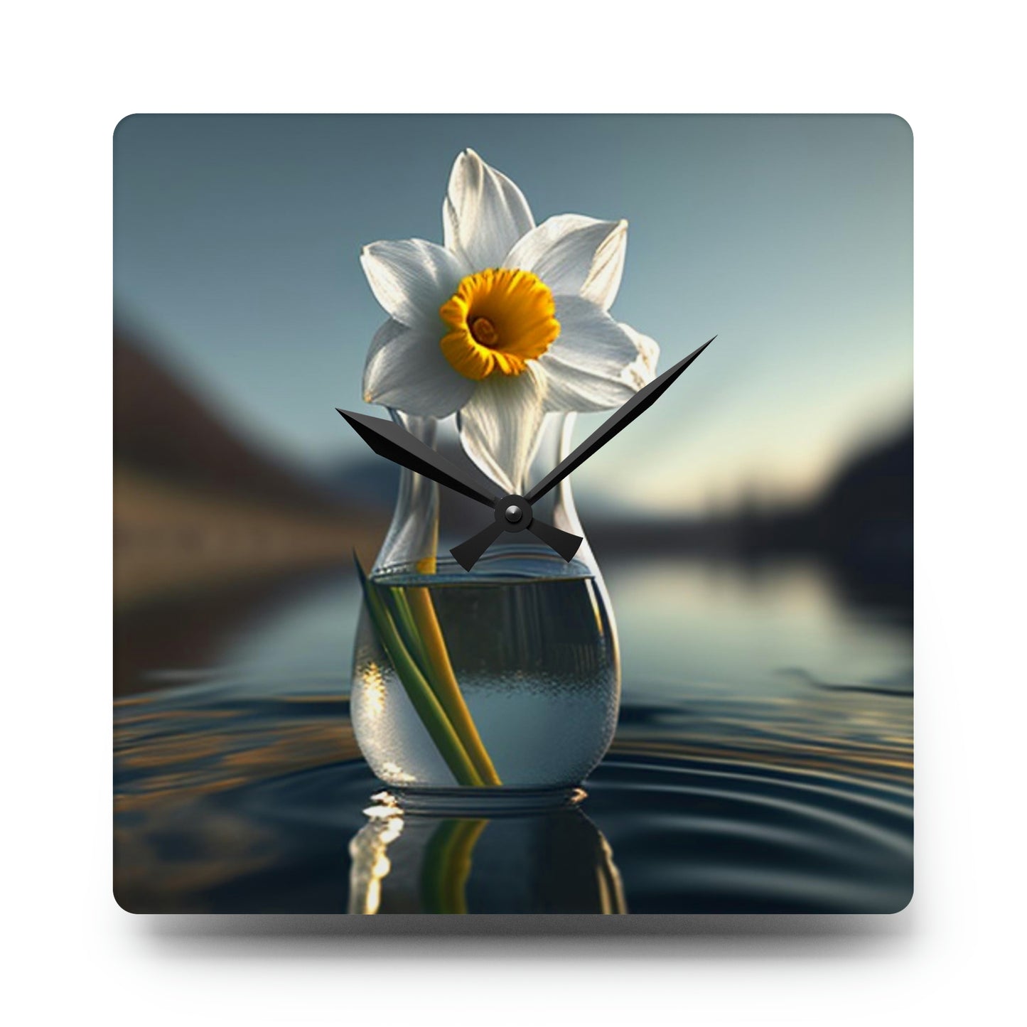 Acrylic Wall Clock Daffodil 3