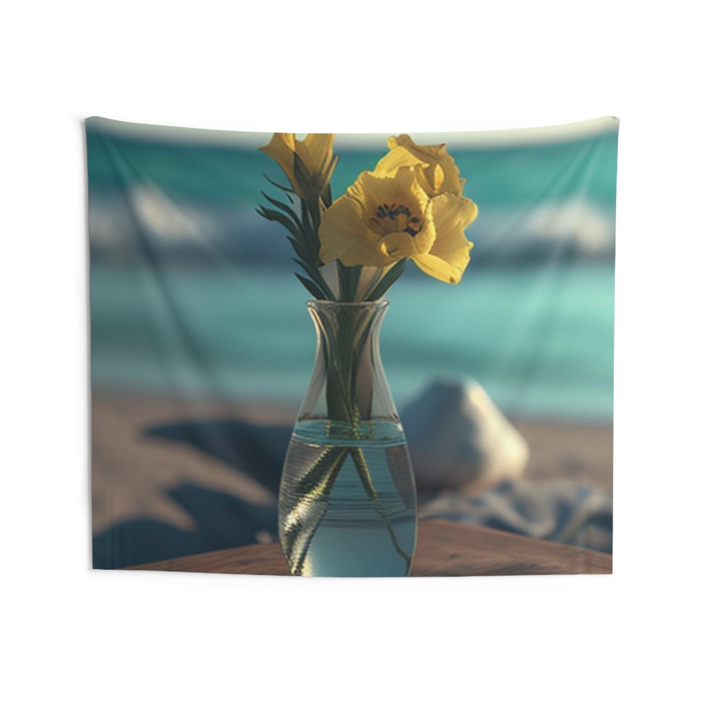 Indoor Wall Tapestries Yellow Gladiolus glass 4