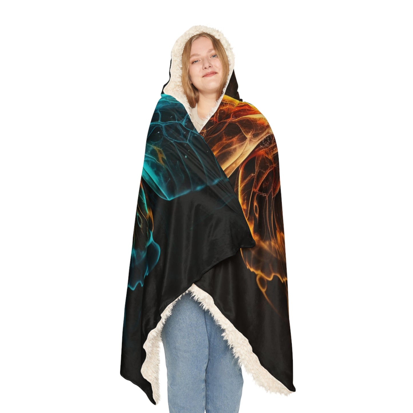 Snuggle Hooded Blanket Kiss Neon Butterfly 6