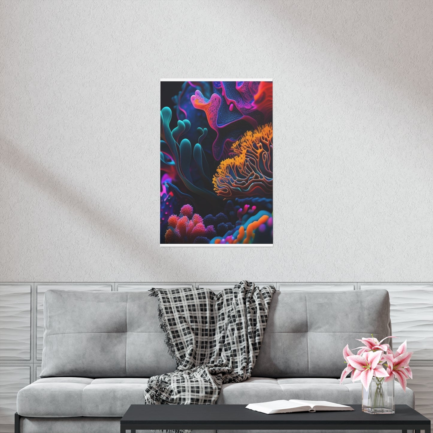 Premium Matte Vertical Posters Macro Coral Reef 2