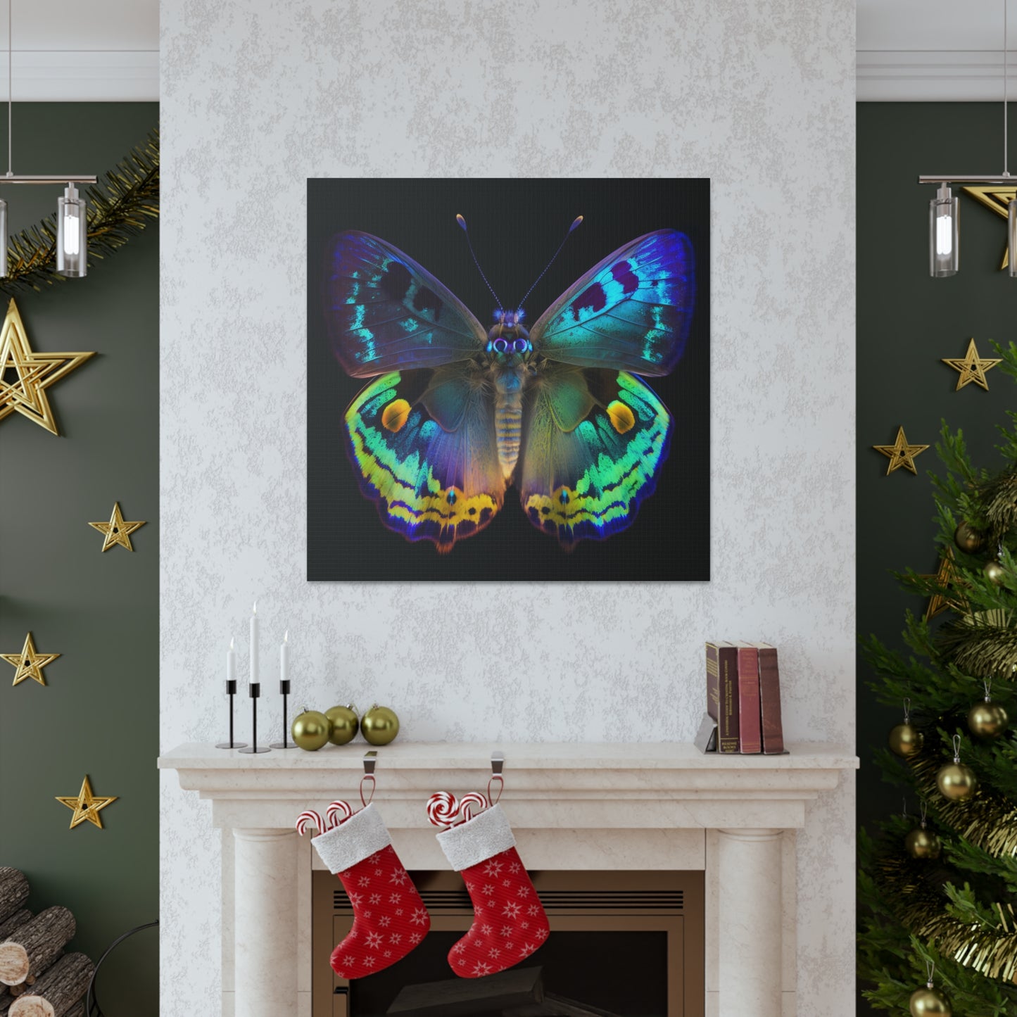 Canvas Gallery Wraps Neon Hue Butterfly 4