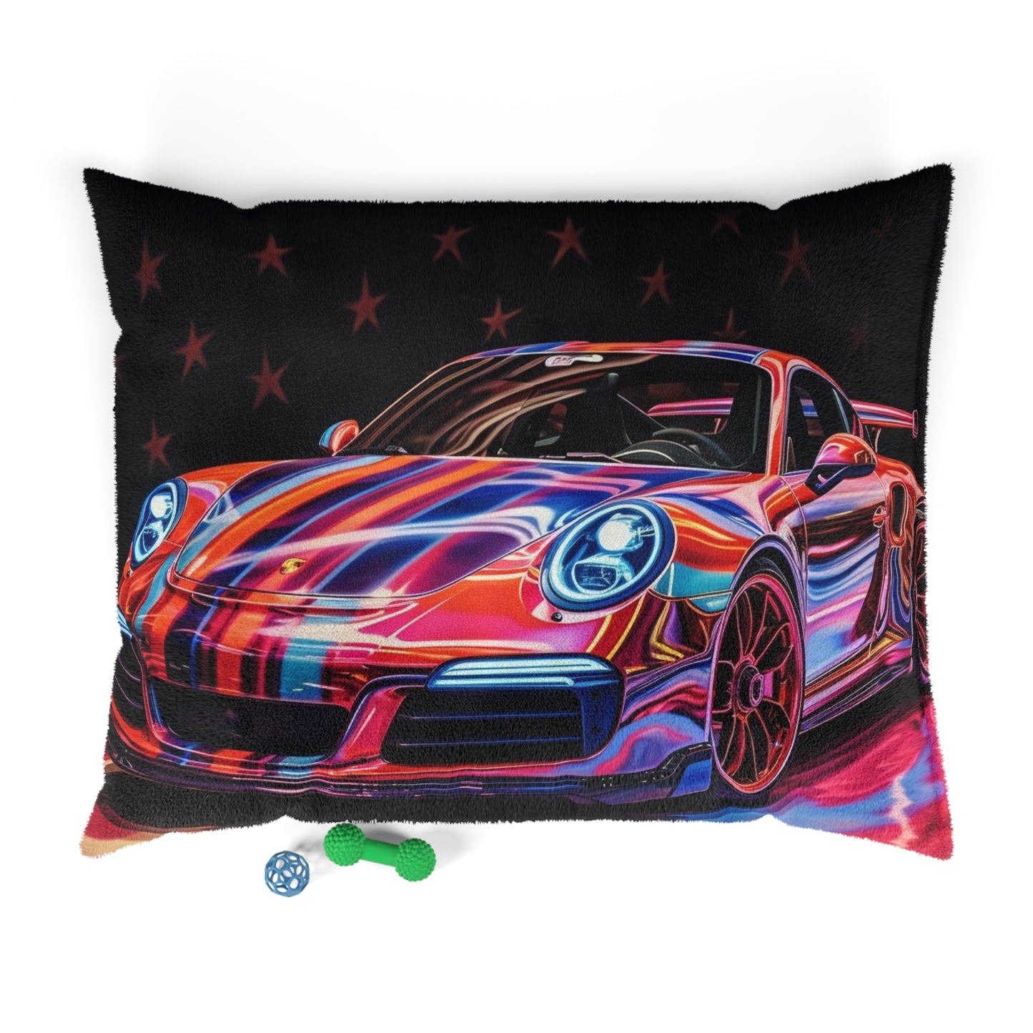 Pet Bed American Flag Colored Porsche 4