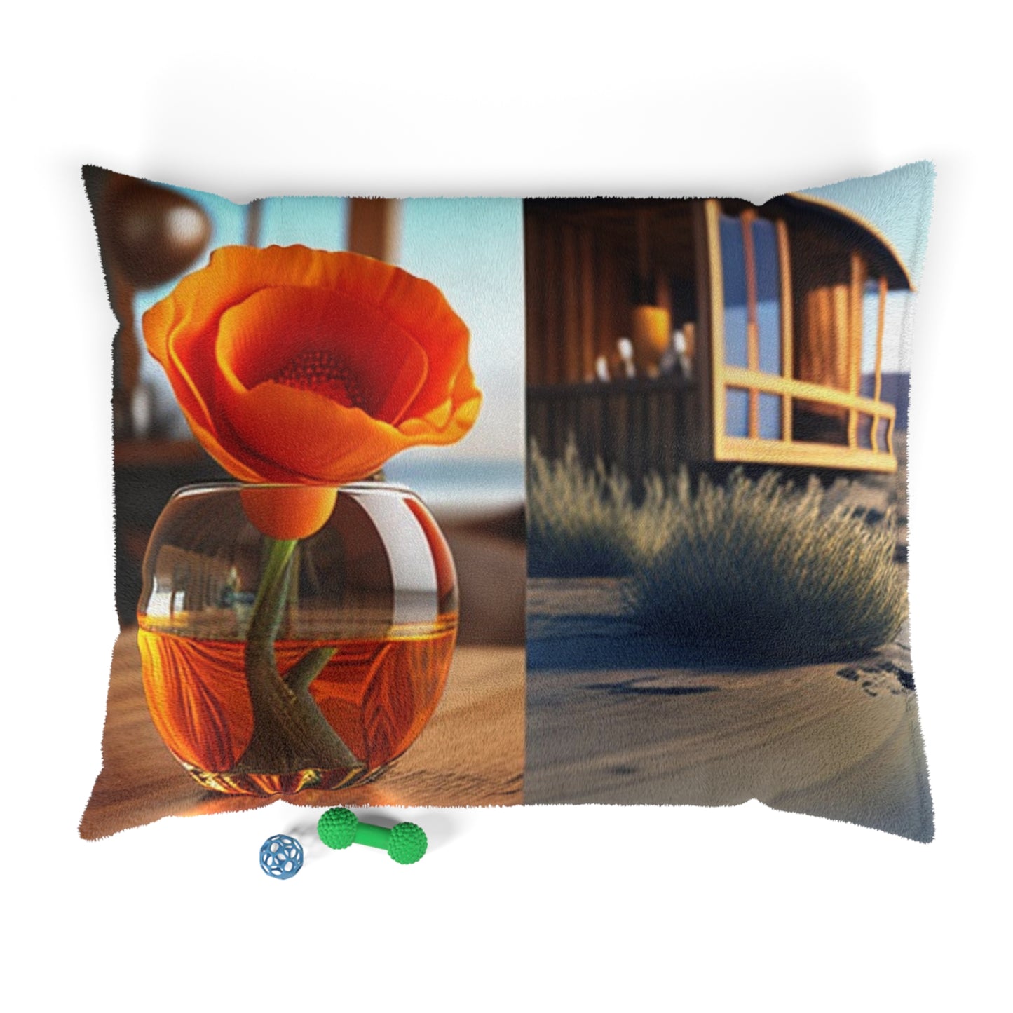 Pet Bed Poppy in a Glass Vase 3
