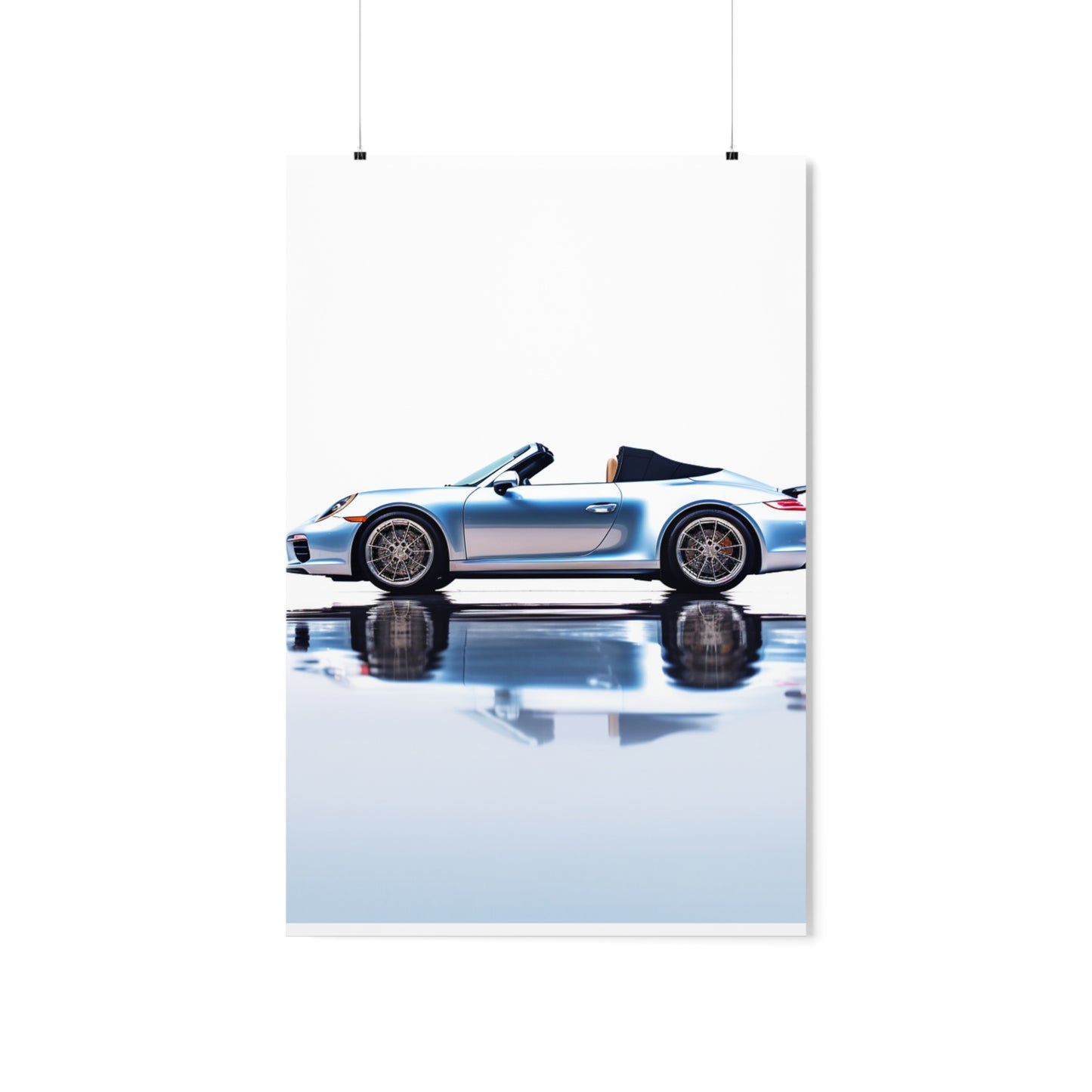 Premium Matte Vertical Posters 911 Speedster on water 1