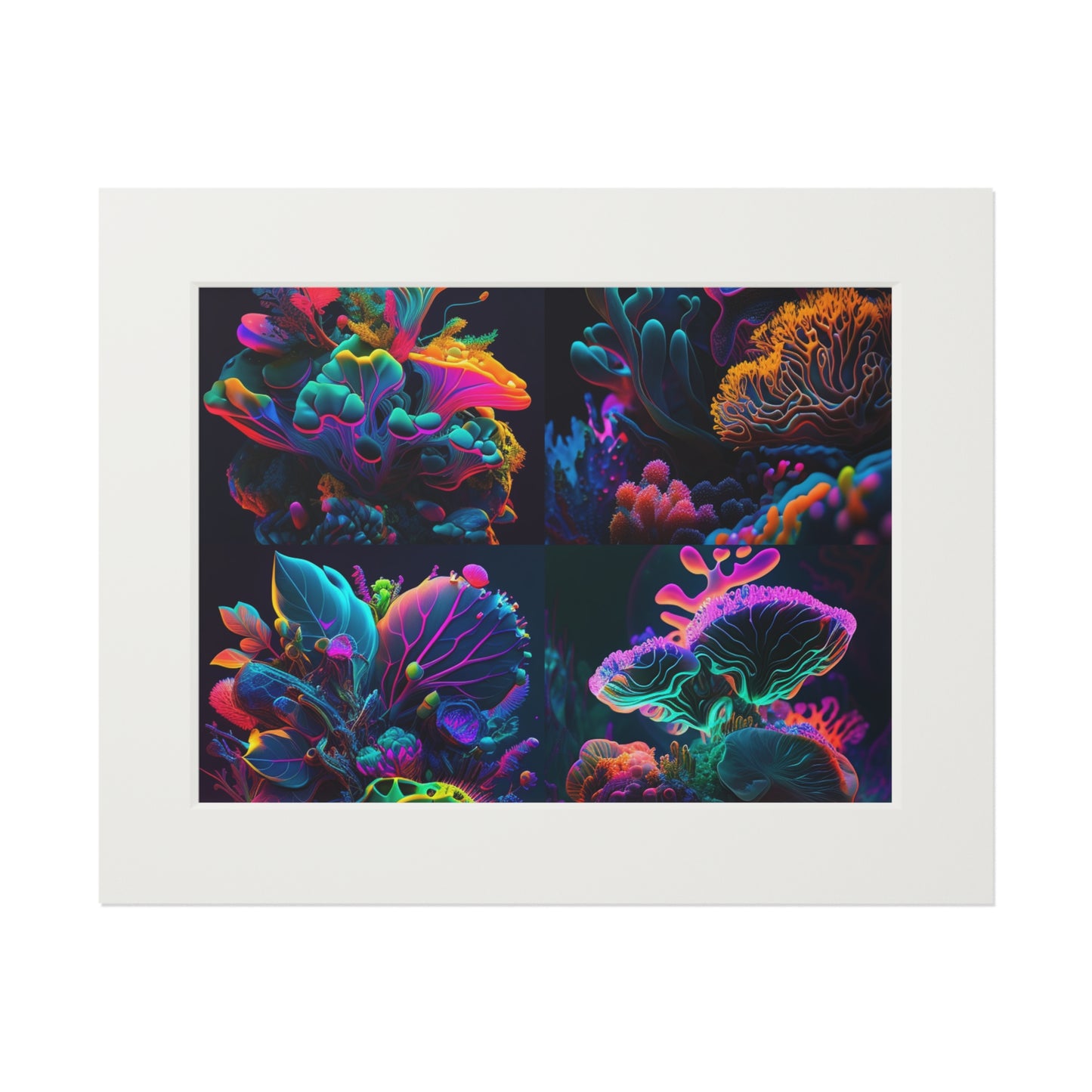 Fine Art Prints (Passepartout Paper Frame) Macro Coral Reef 5