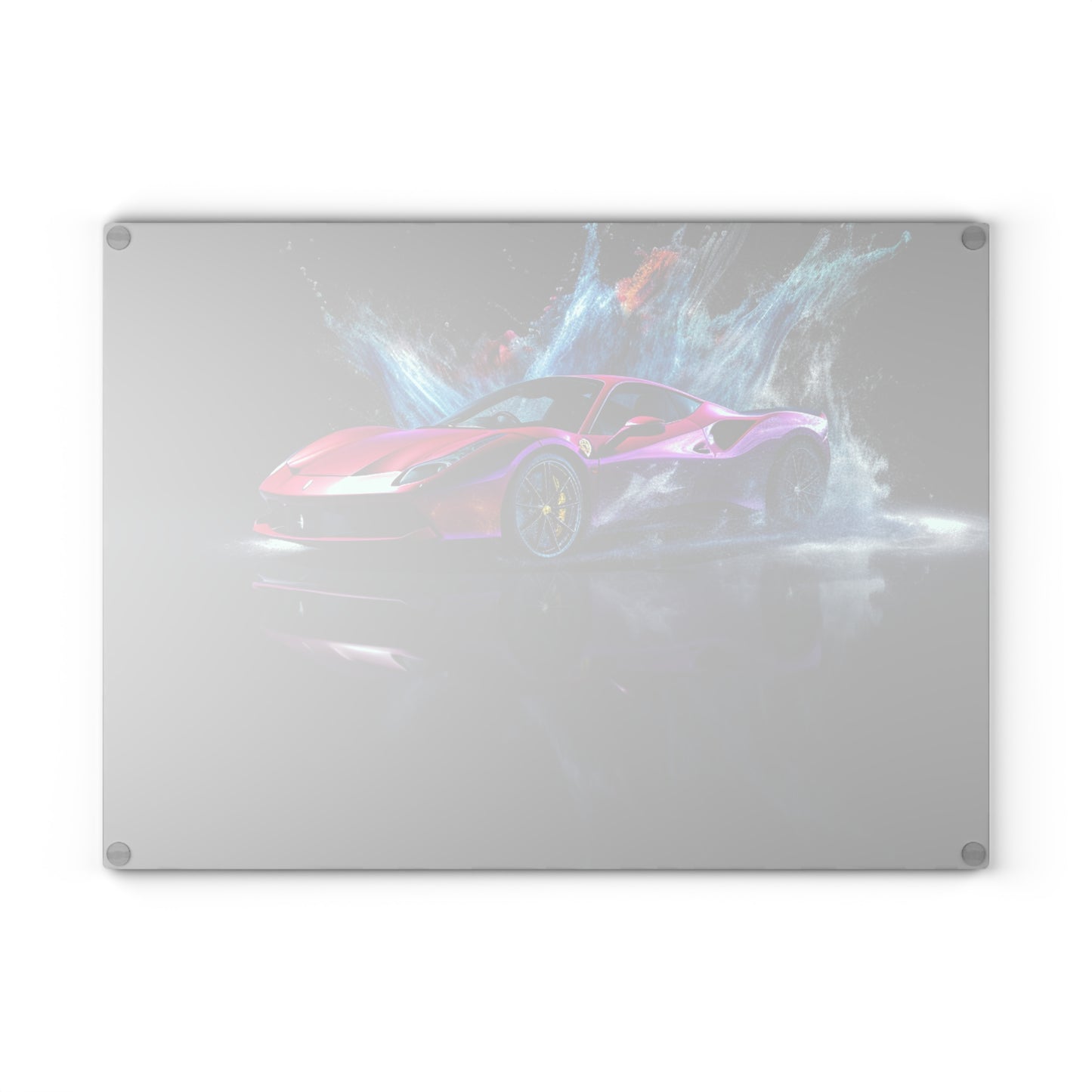 Glass Cutting Board Ferrari Water Splash 4