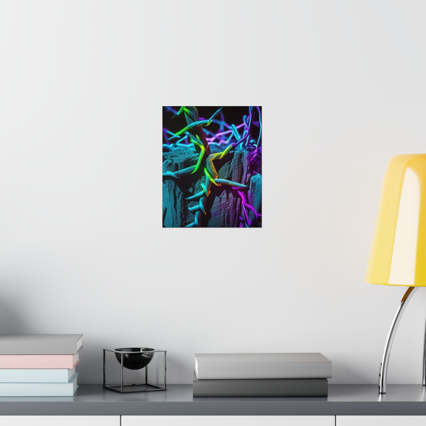 Premium Matte Vertical Posters Macro Neon Barbs 3