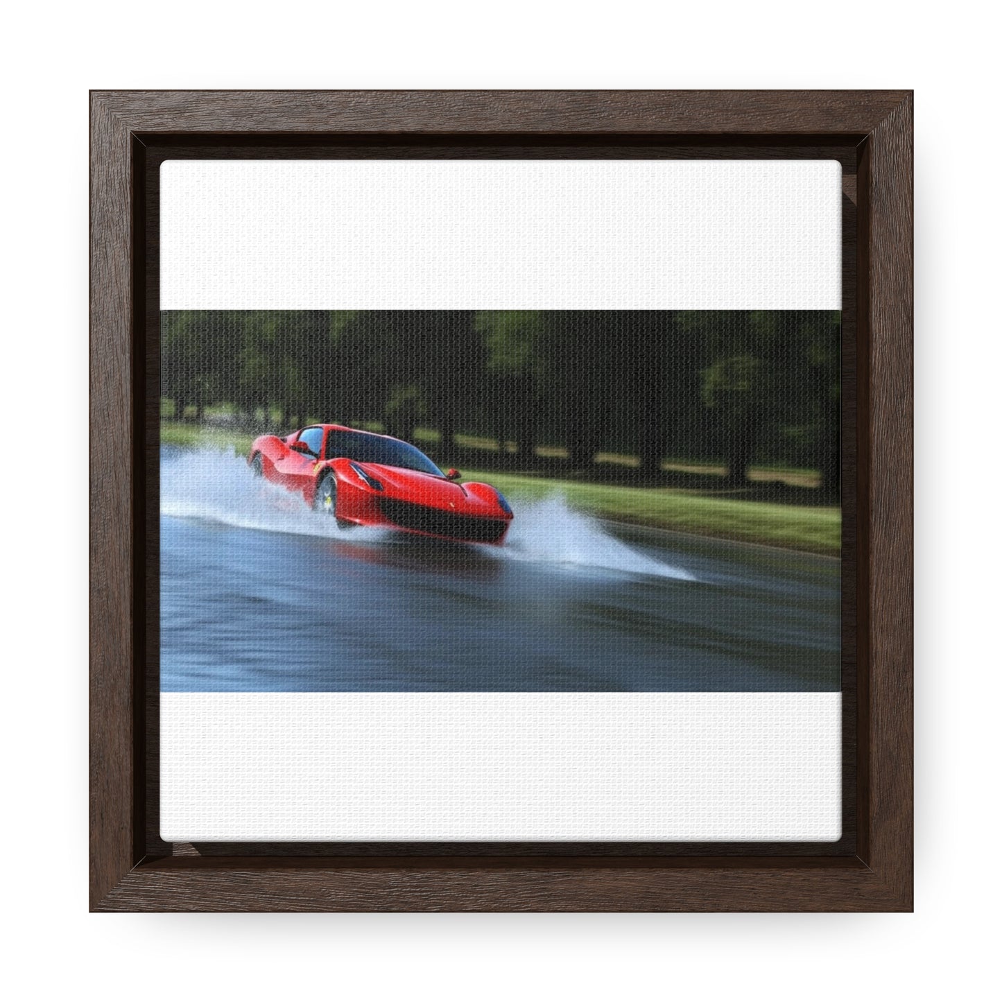 Gallery Canvas Wraps, Square Frame Water Ferrari Splash 3