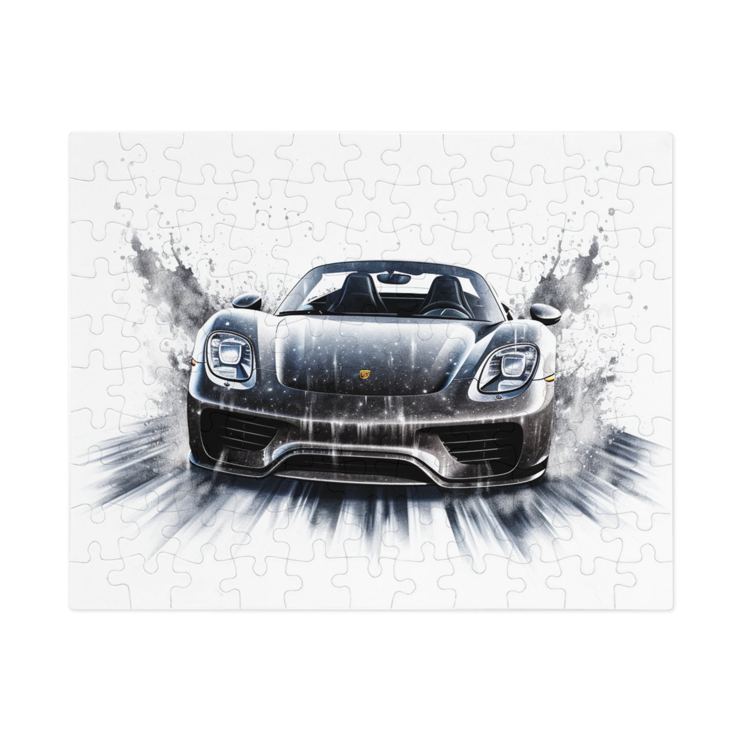 Jigsaw Puzzle (30, 110, 252, 500,1000-Piece) 918 Spyder white background driving fast with water splashing 3