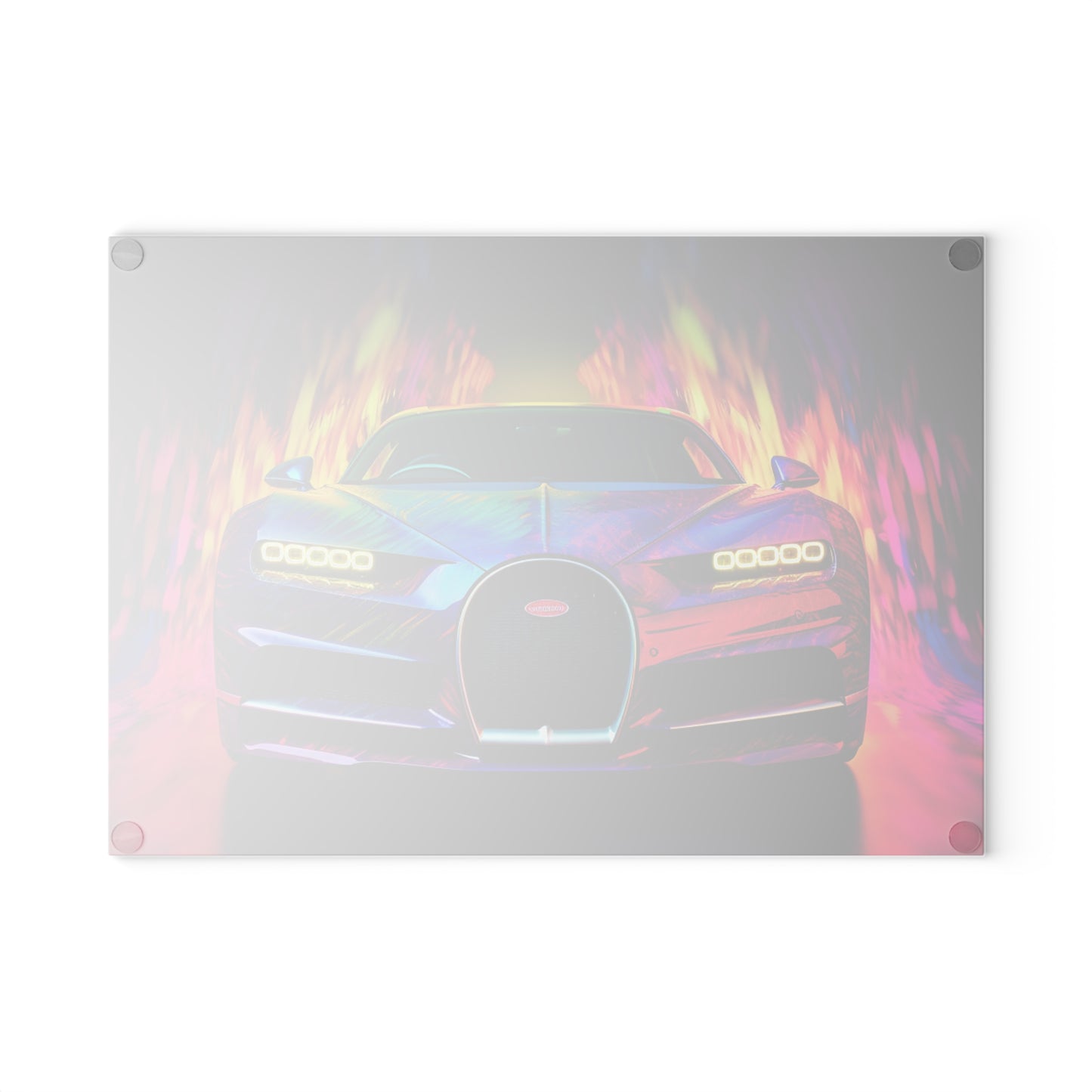 Glass Cutting Board Florescent Bugatti Flair 3