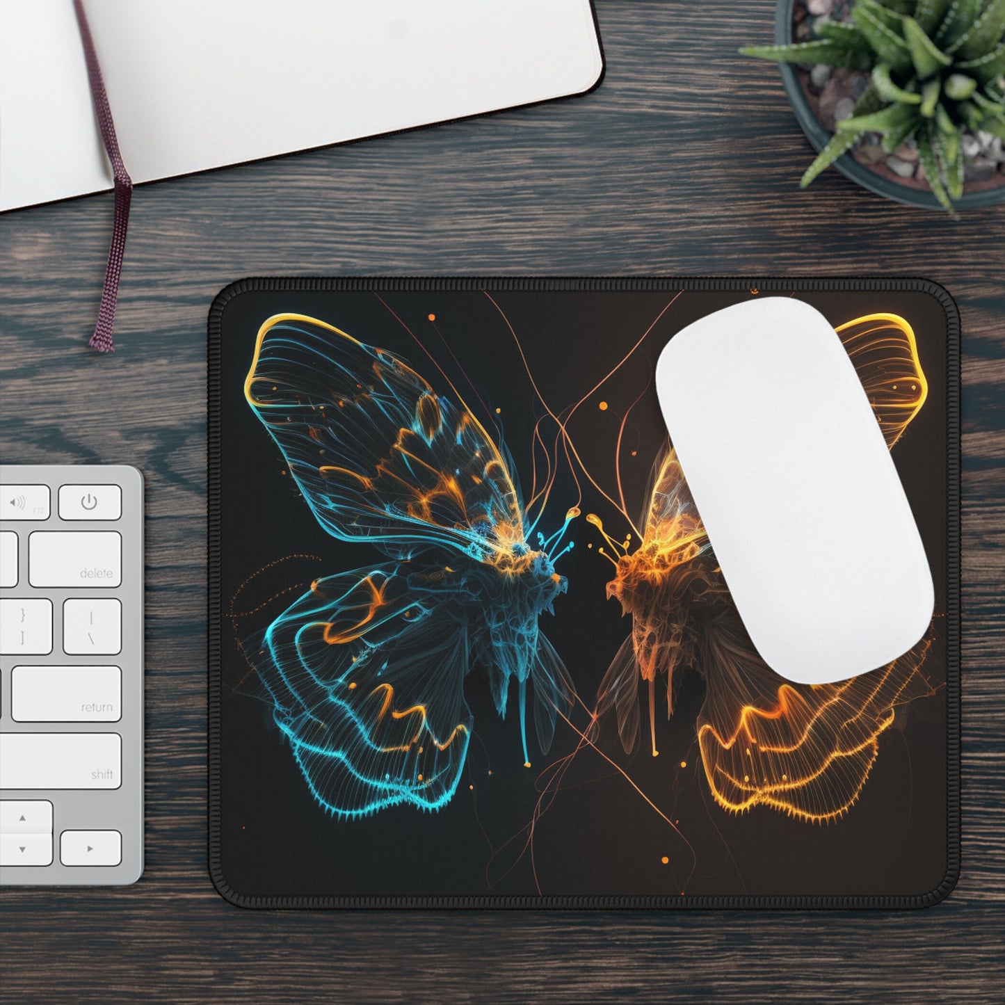 Gaming Mouse Pad  Neon Glo Butterfly 1