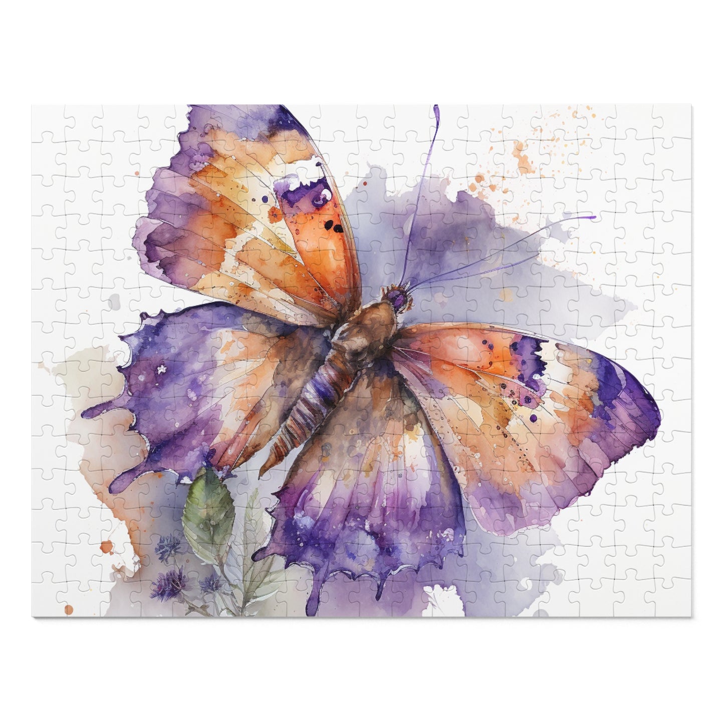 Jigsaw Puzzle (30, 110, 252, 500,1000-Piece) MerlinRose Watercolor Butterfly 1