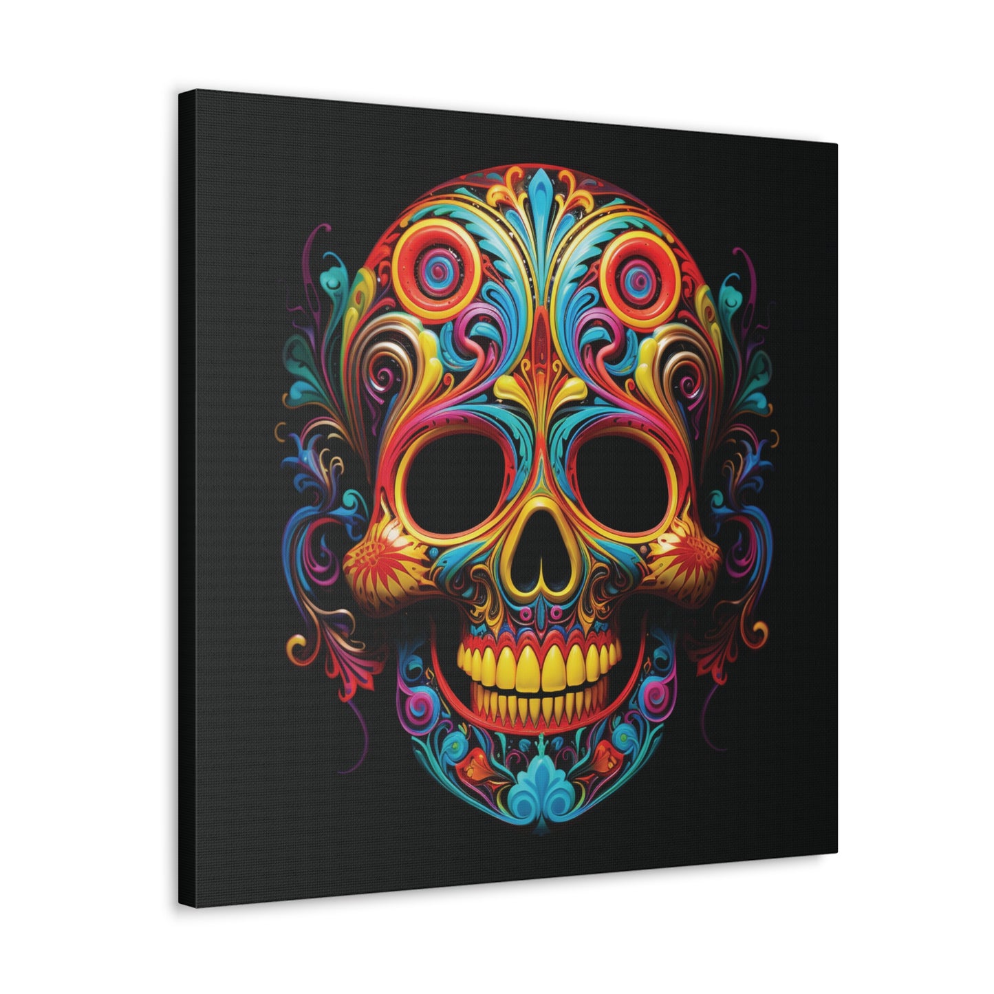 Canvas Gallery Wraps Macro Skull Color 1