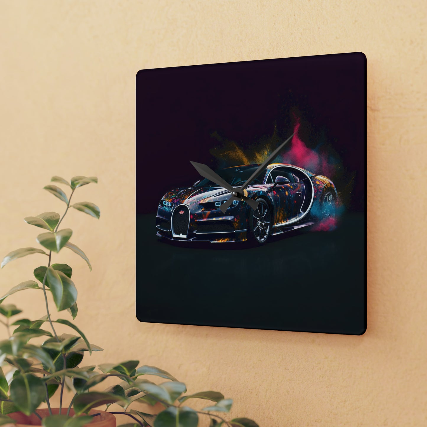 Acrylic Wall Clock Hyper Bugatti 4