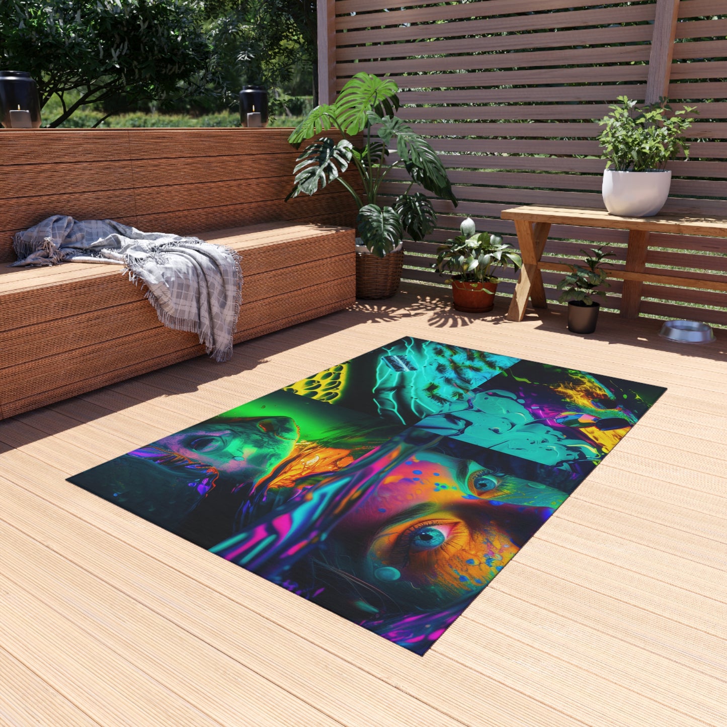 Outdoor Rug  Florescent Glow 5