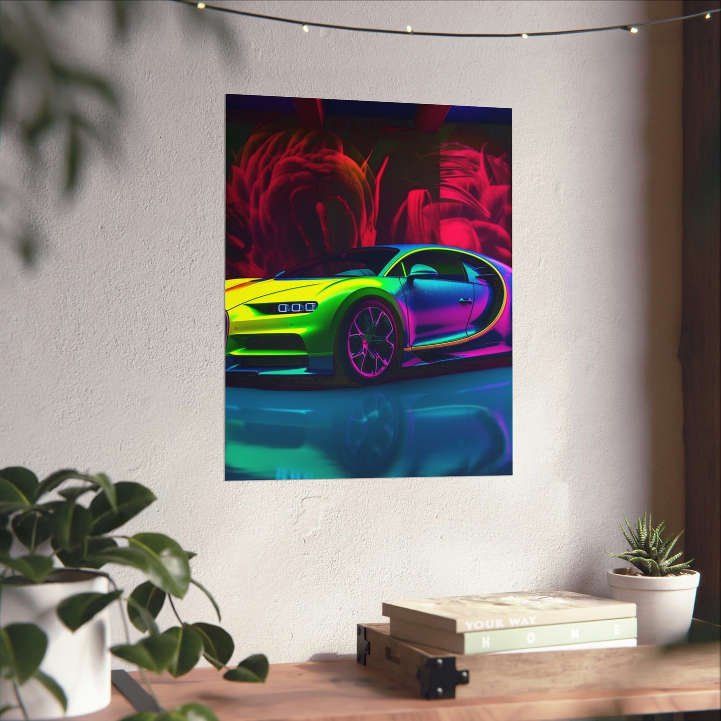 Premium Matte Vertical Posters Florescent Bugatti Flair 1