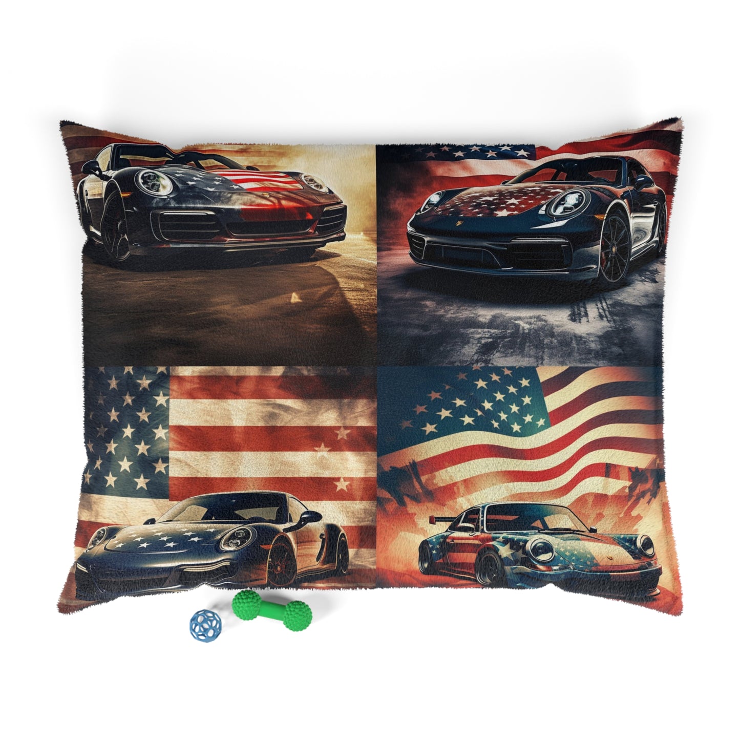 Pet Bed Abstract American Flag Background Porsche 5