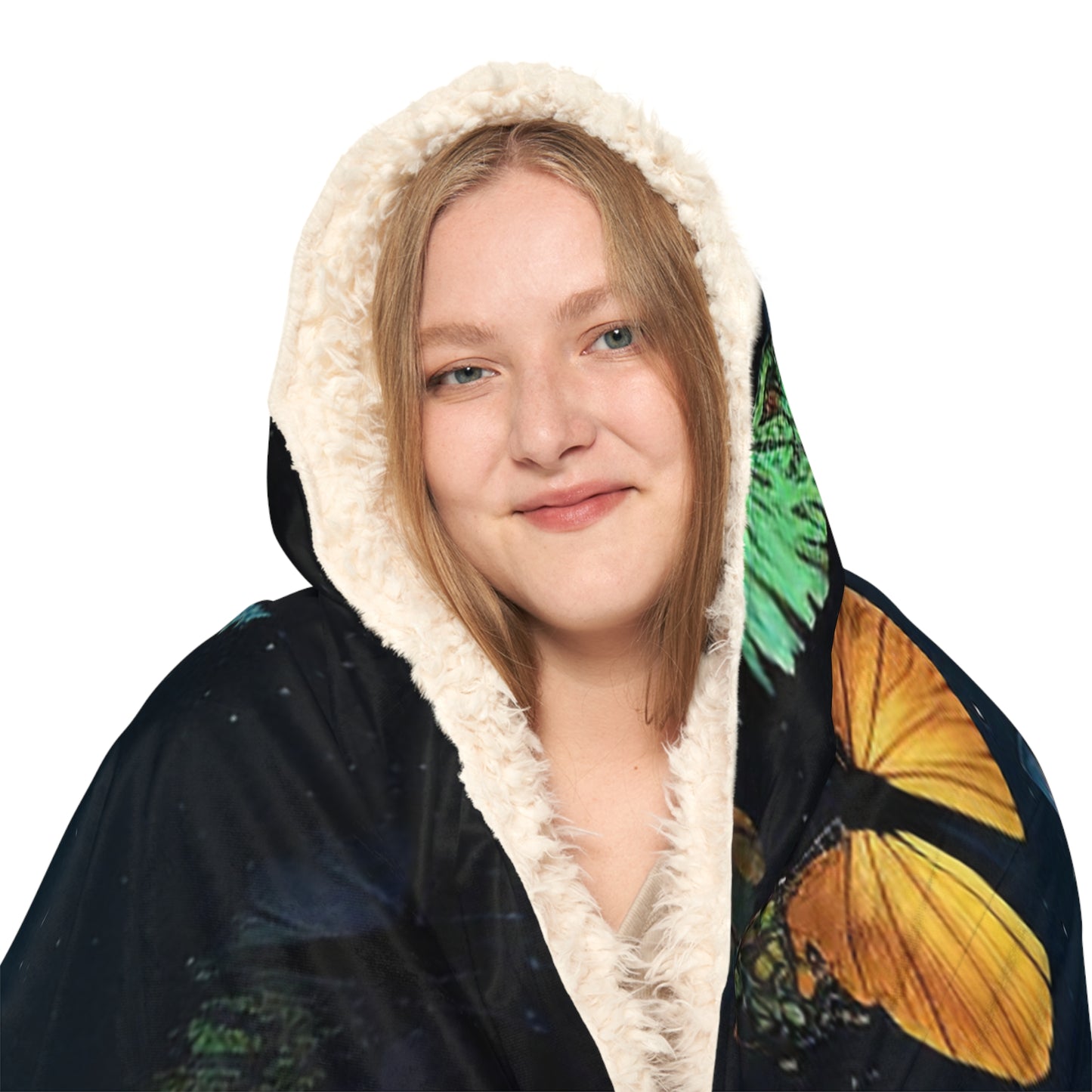 Snuggle Hooded Blanket Moon Butterfly 3