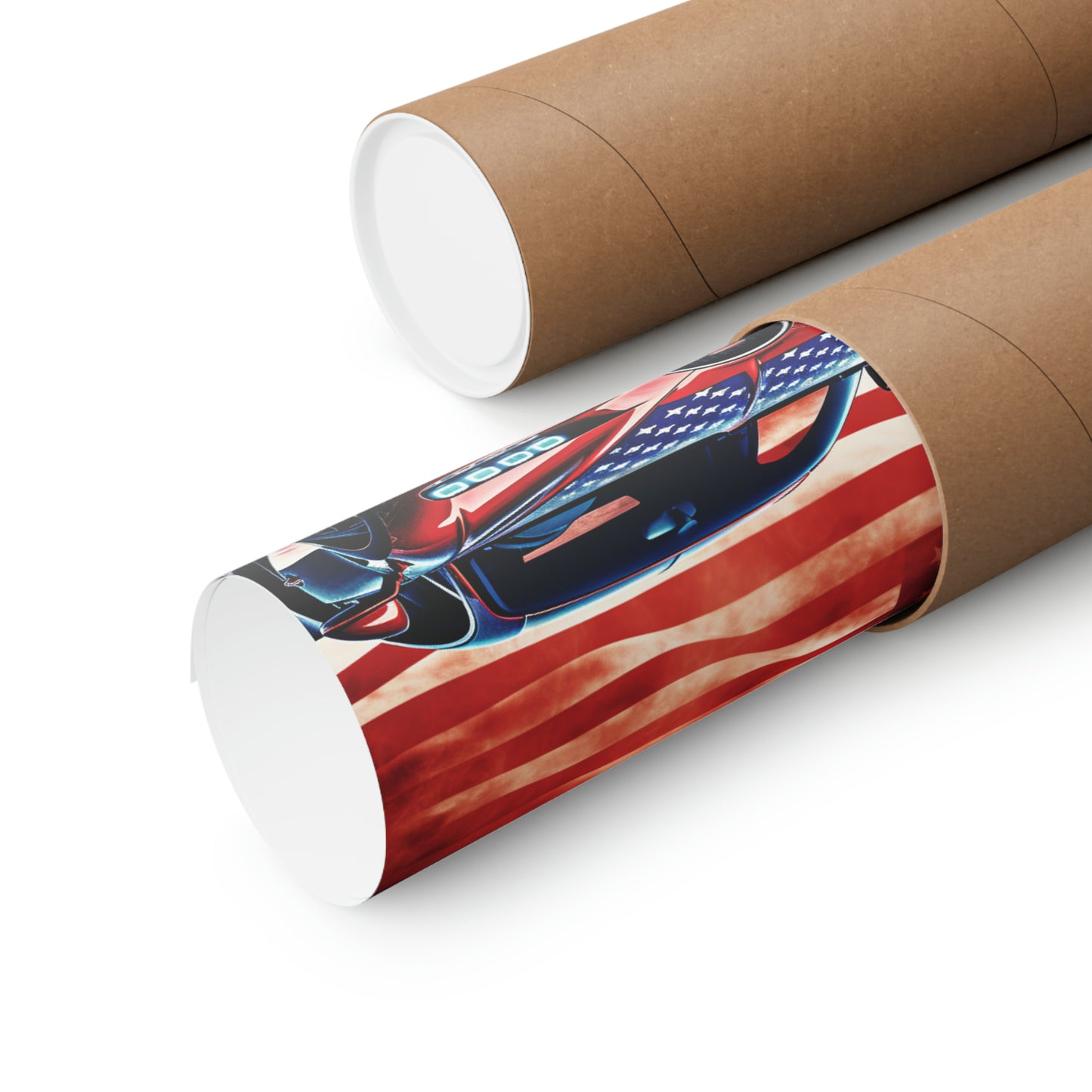 Premium Matte Vertical Posters Abstract American Flag Background Bugatti 3