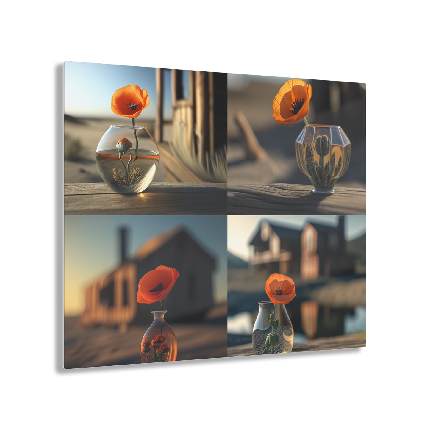 Acrylic Prints Orange Poppy in a Vase 5