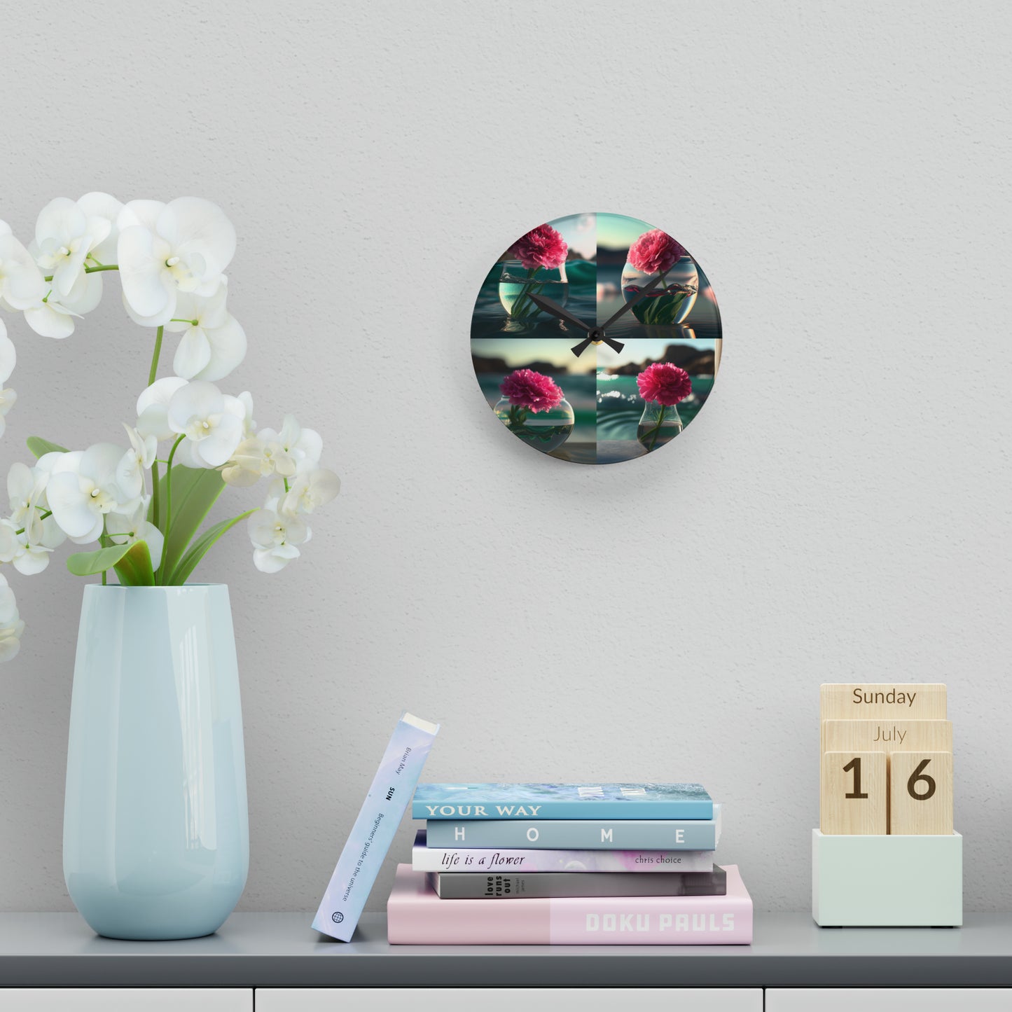 Acrylic Wall Clock Carnation 5