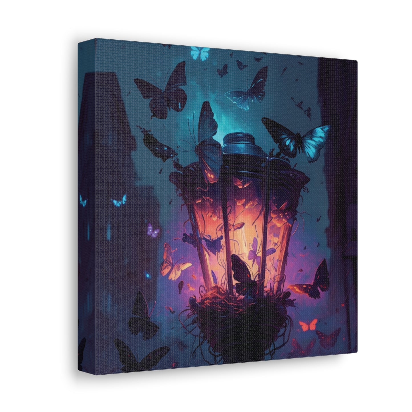 Canvas Gallery Wraps Street Light Butterfly 3