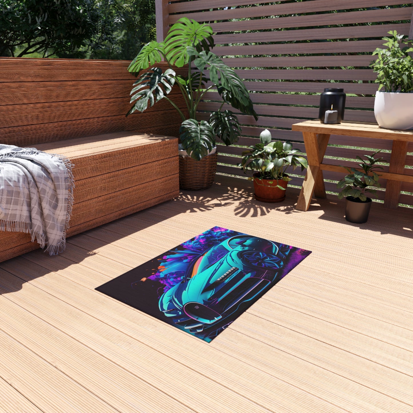 Outdoor Rug  Bugatti Neon Chiron 3