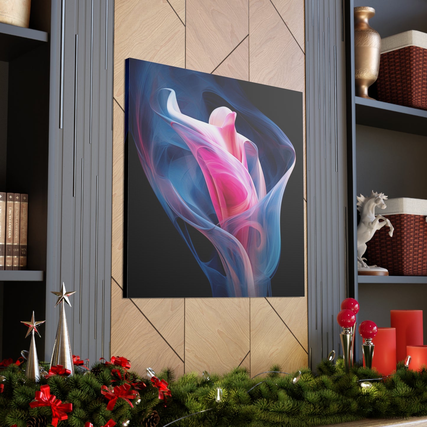 Canvas Gallery Wraps Pink & Blue Tulip Rose 3