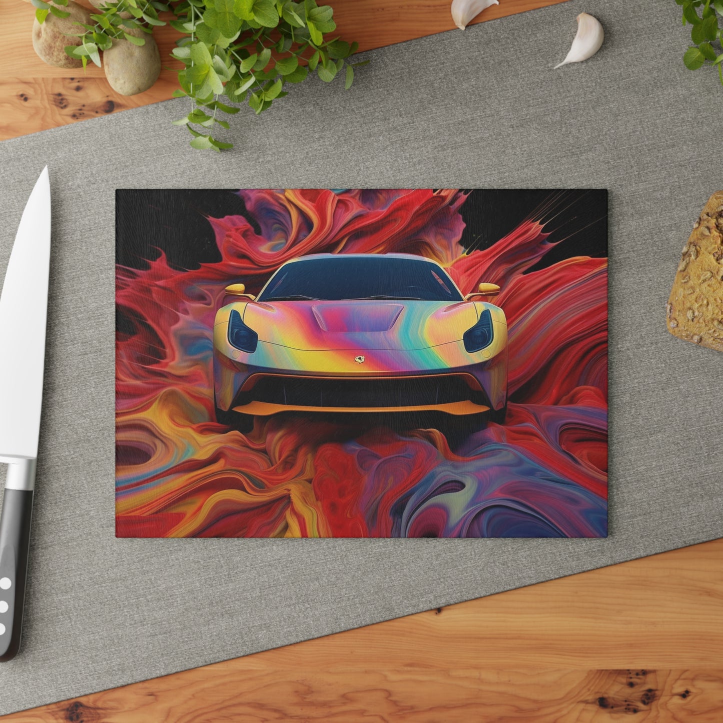 Glass Cutting Board Ferrari Water Fusion 1