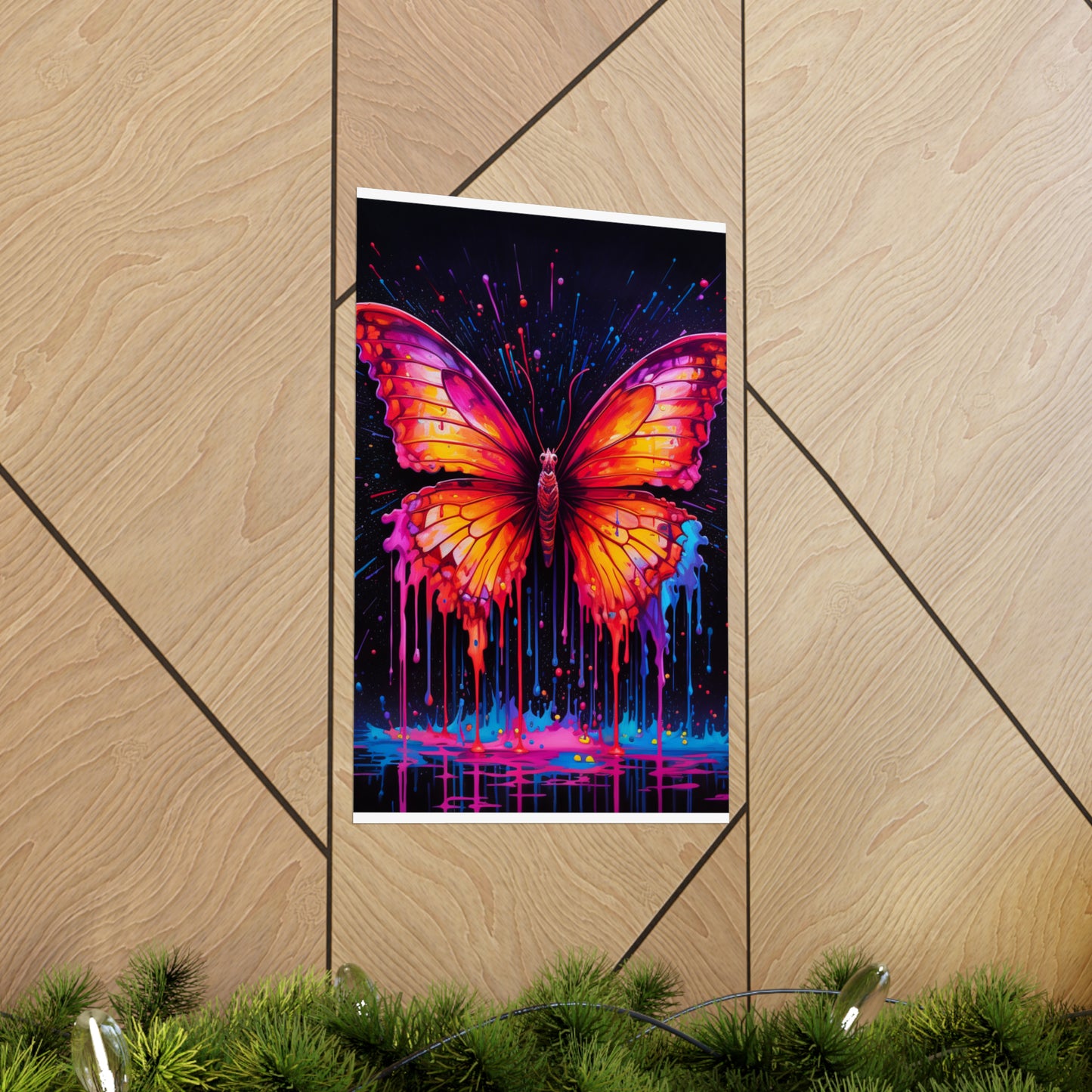 Premium Matte Vertical Posters Pink Butterfly Flair 4