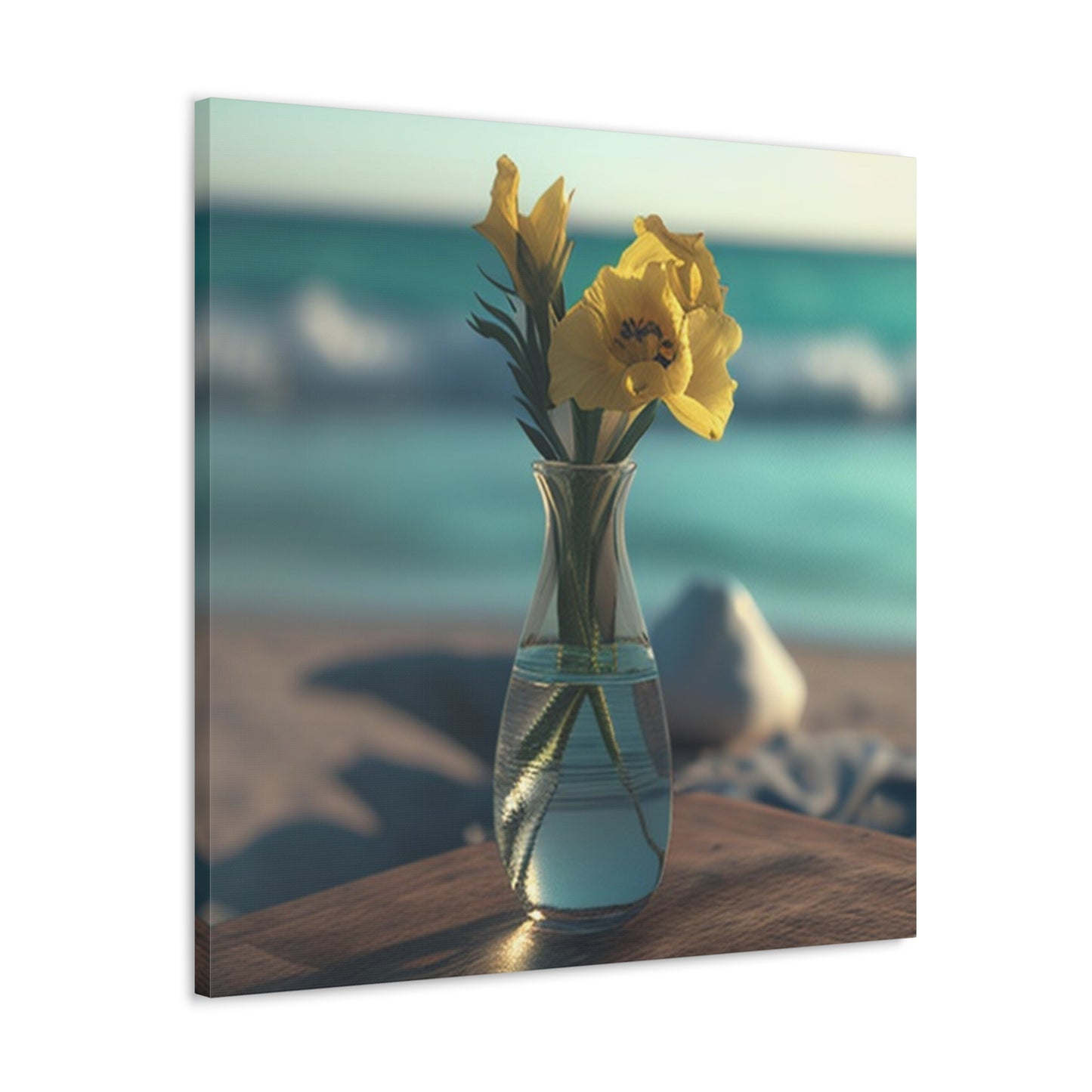 Canvas Gallery Wraps Yellow Gladiolus glass 4