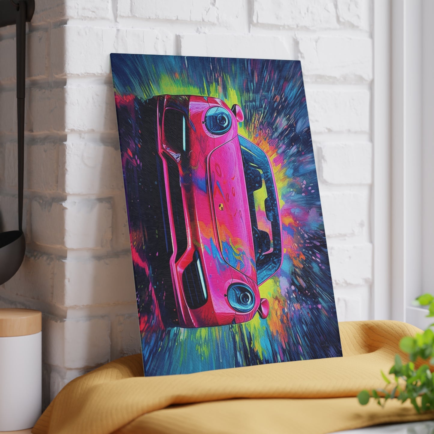 Glass Cutting Board Pink Porsche water fusion 3