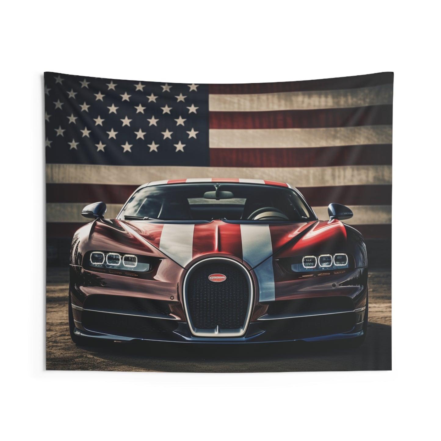 Indoor Wall Tapestries Bugatti Flag 1