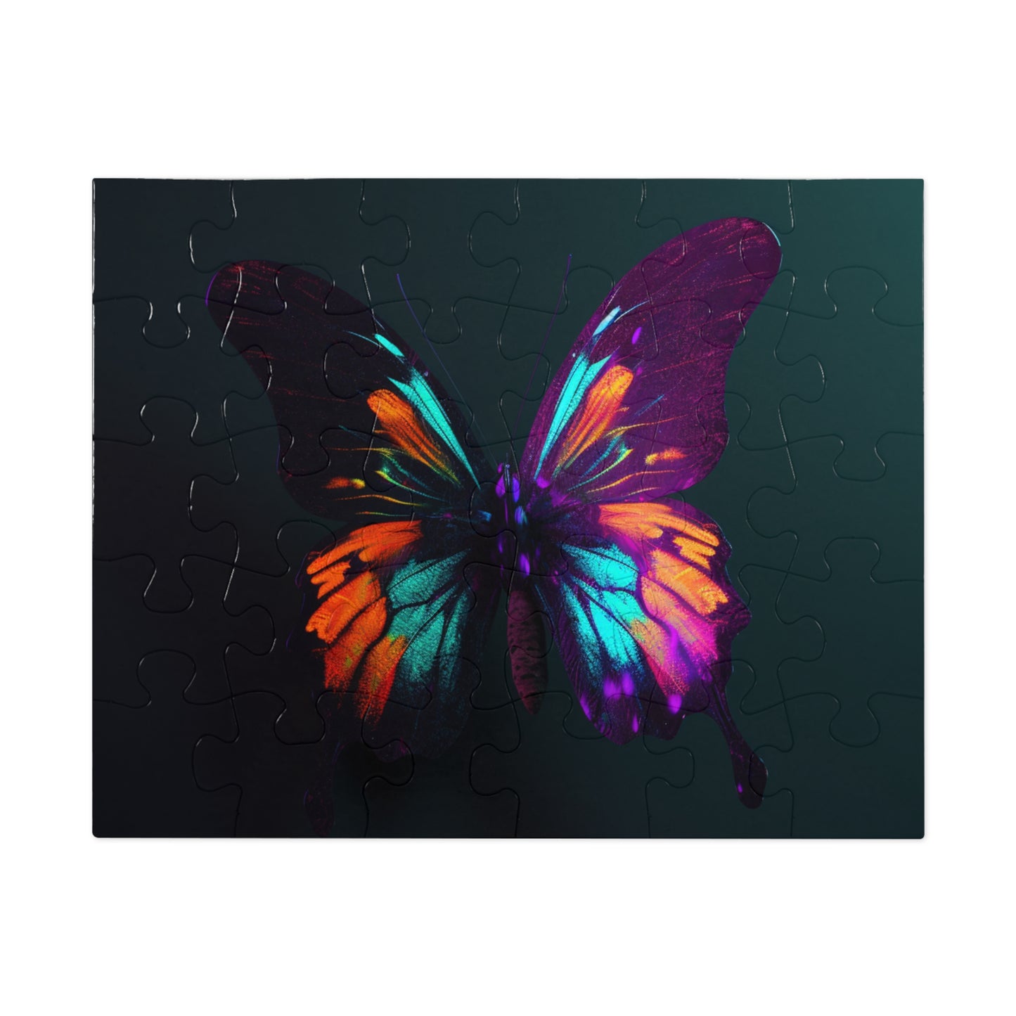 Jigsaw Puzzle (30, 110, 252, 500,1000-Piece) Hyper Colorful Butterfly Purple 4