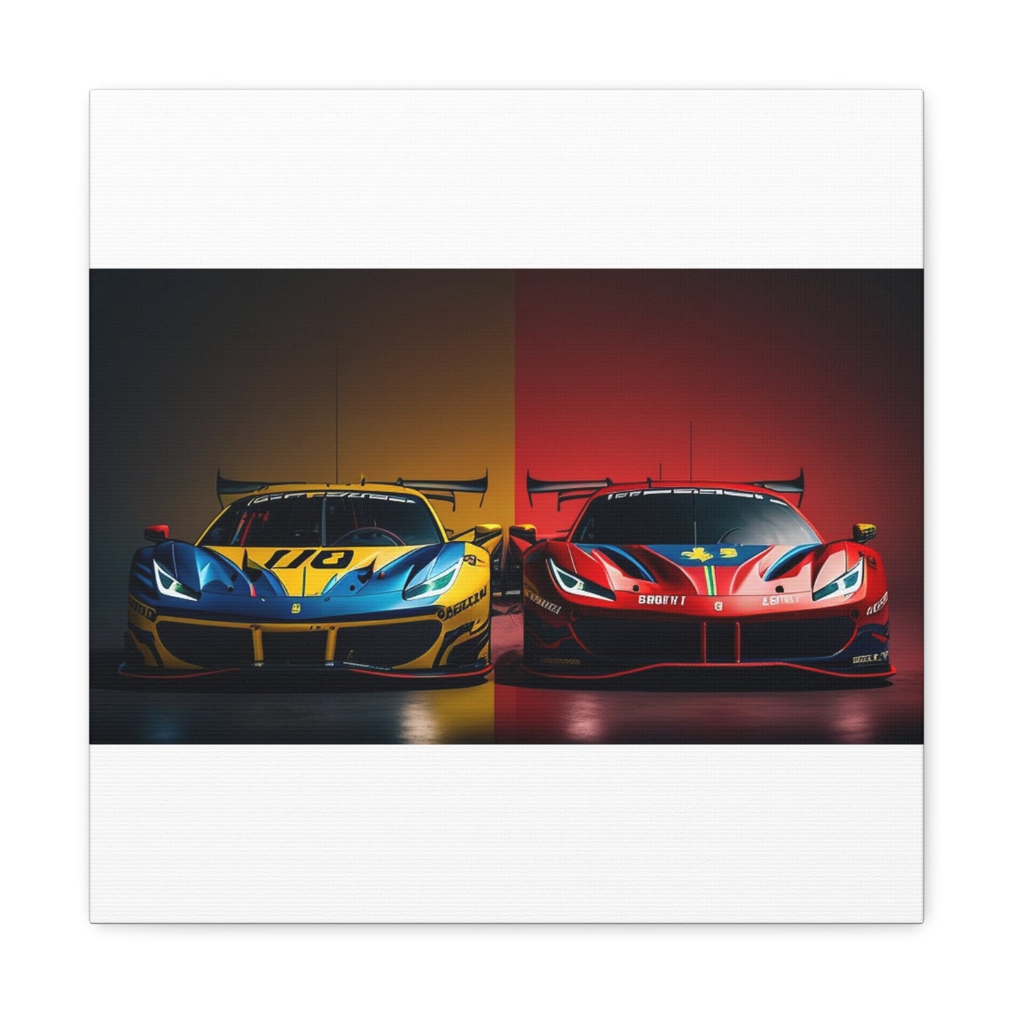 Canvas Gallery Wraps Ferrari Red Blue 3