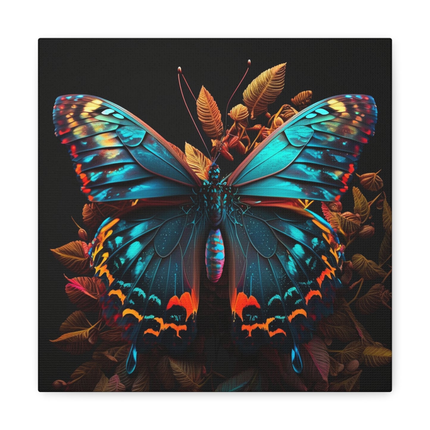 Canvas Gallery Wraps Hue Neon Butterfly 1