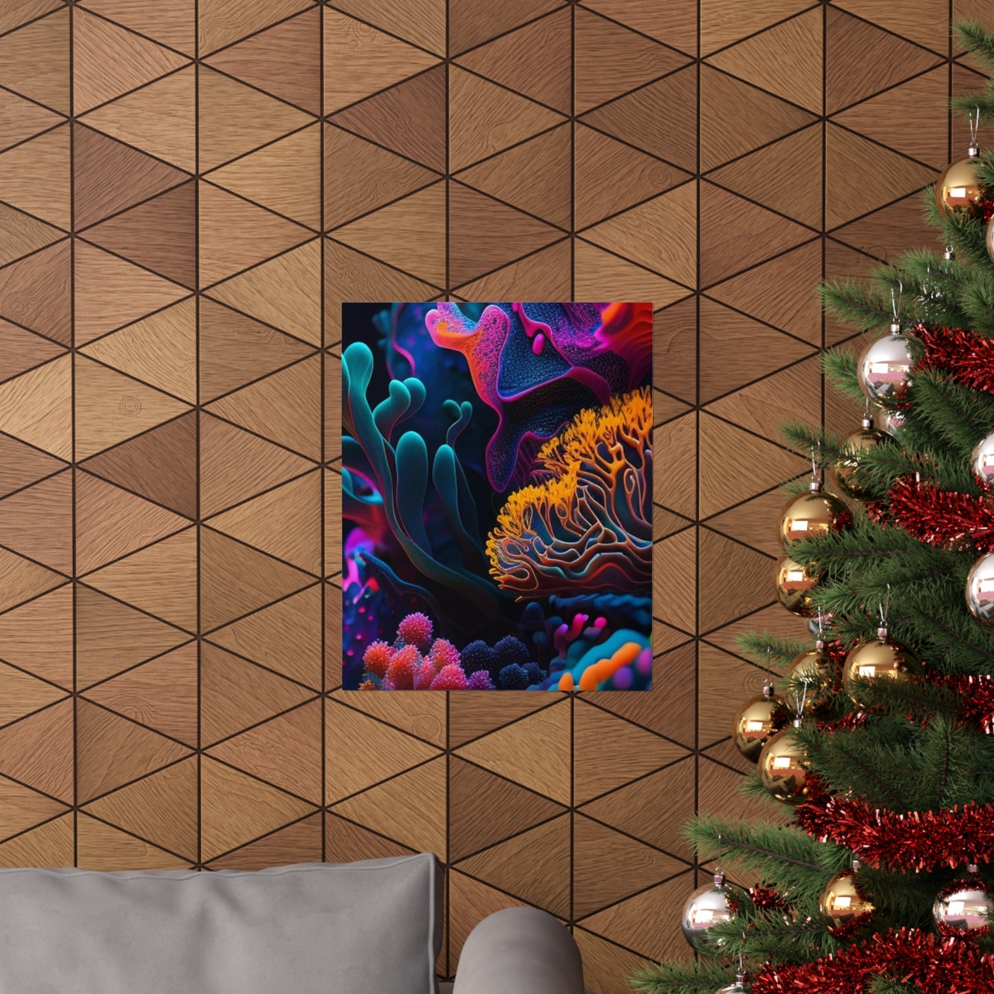 Premium Matte Vertical Posters Macro Coral Reef 2