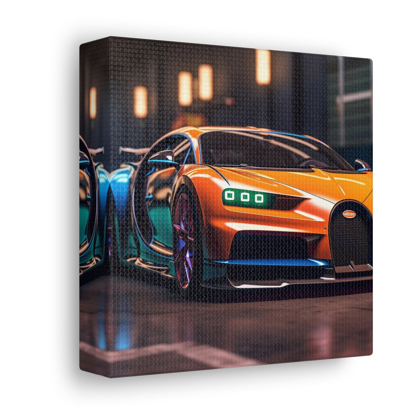 Canvas Gallery Wraps Hyper Bugatti Neon Chiron 1