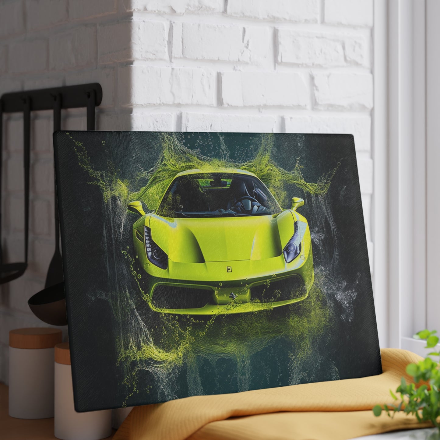 Glass Cutting Board Farrari Water 4