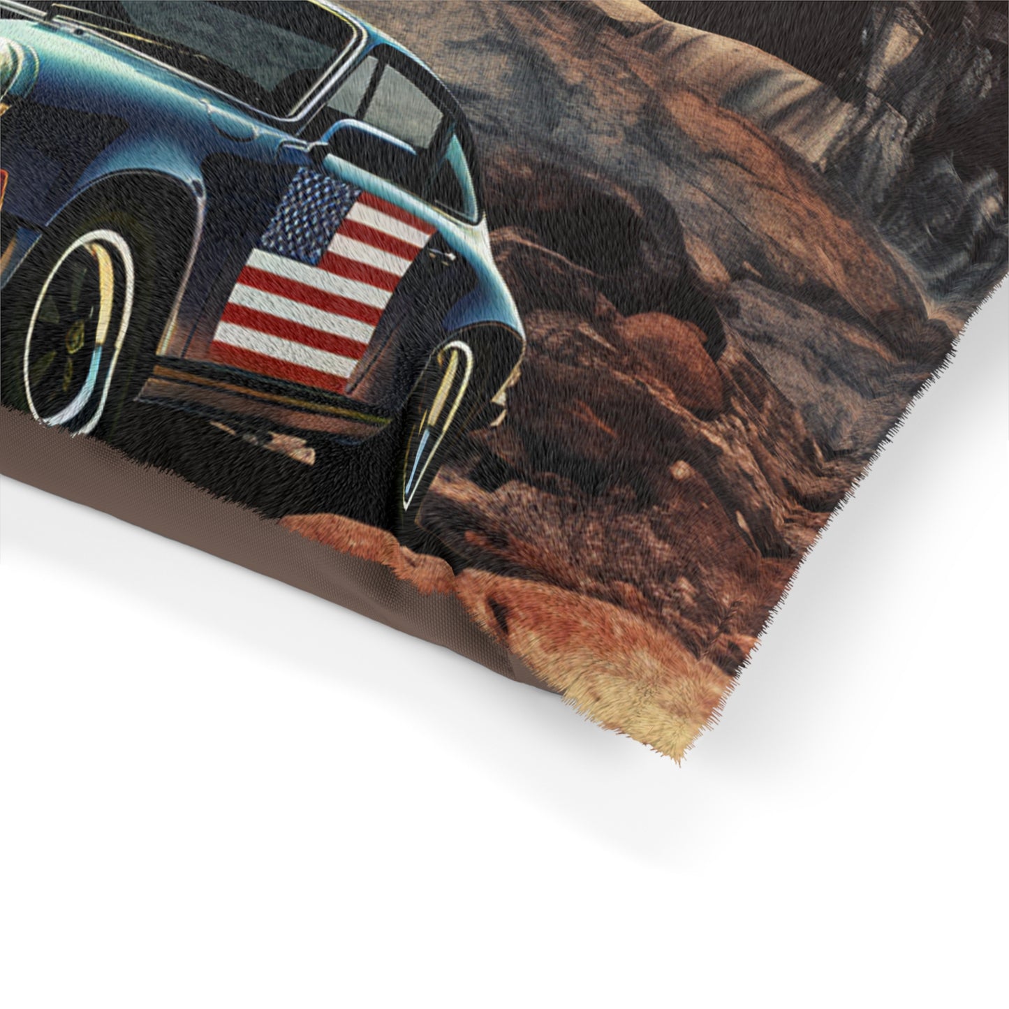 Pet Bed American Flag Porsche Abstract 2