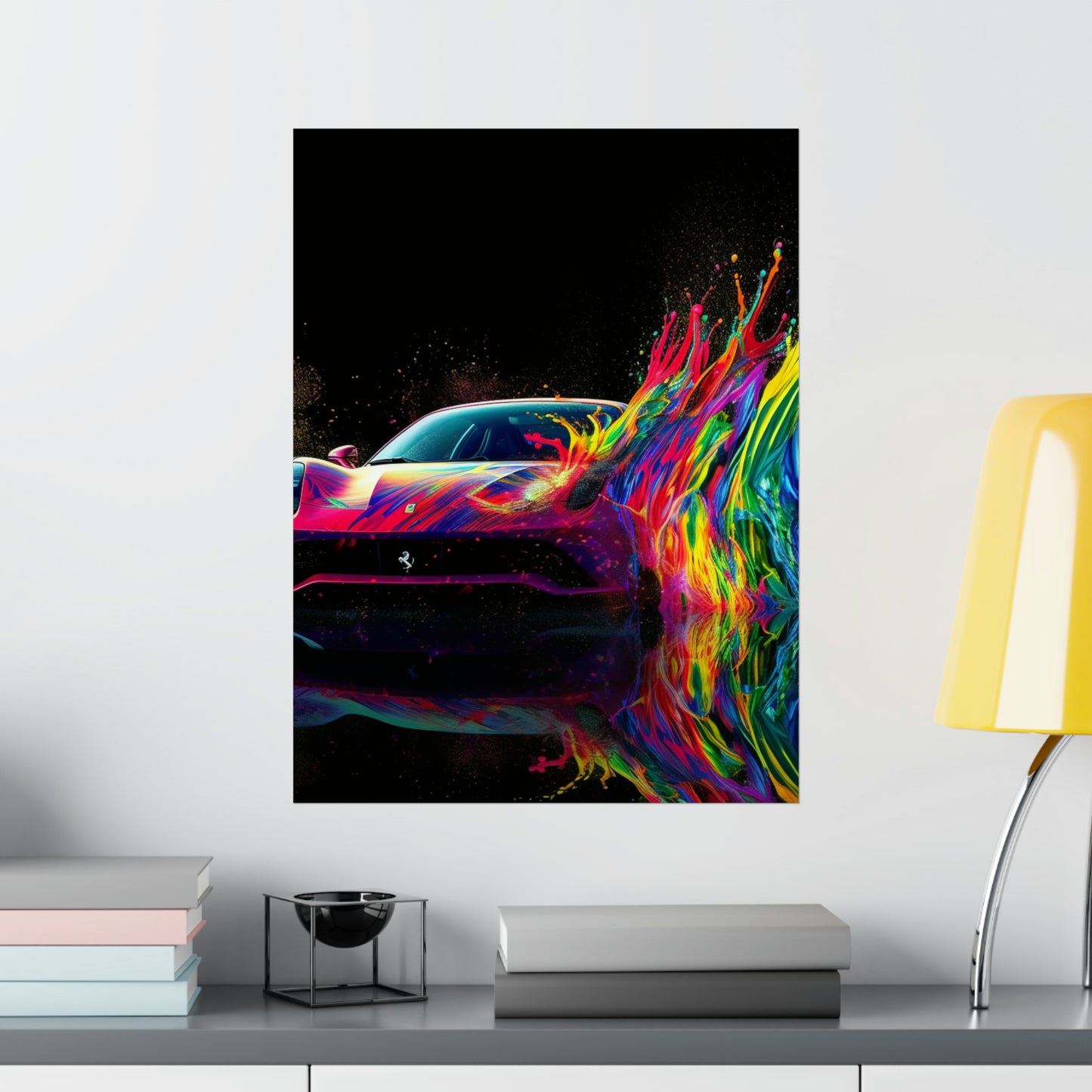 Premium Matte Vertical Posters Ferrari Fusion Water 3