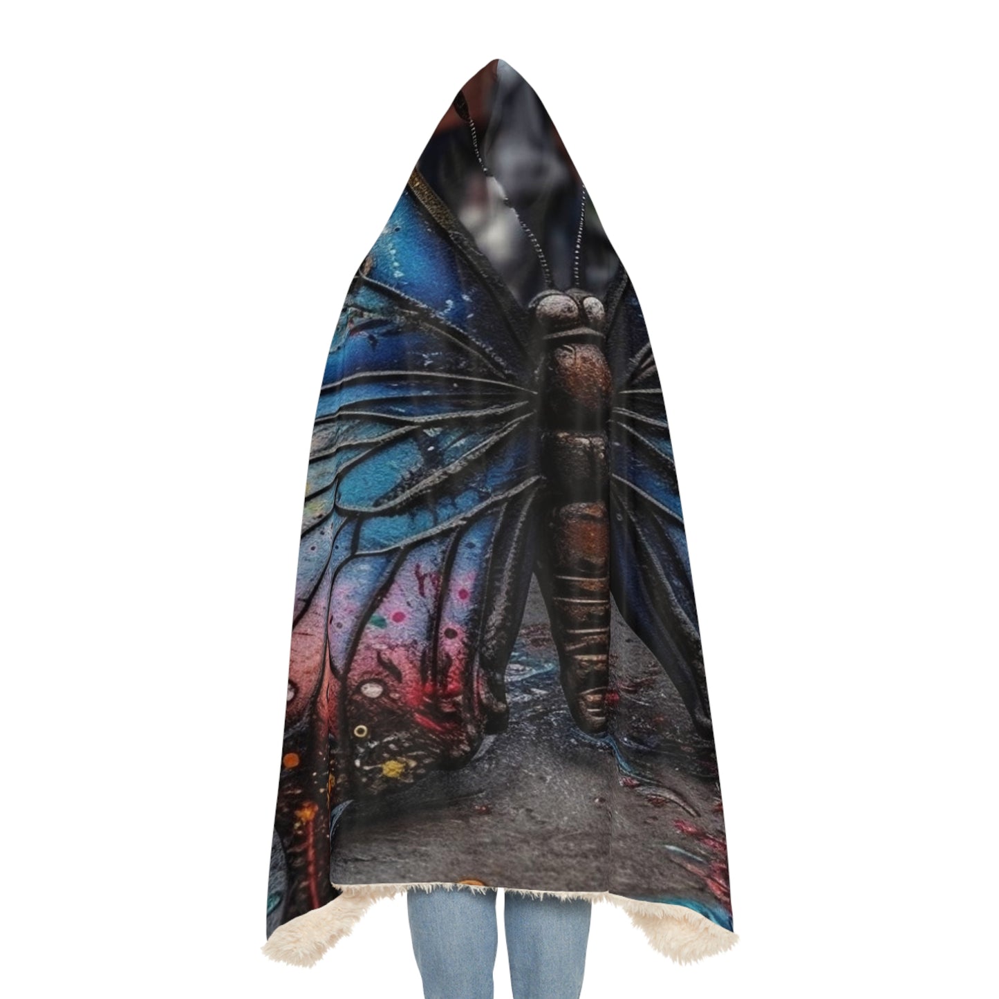 Snuggle Hooded Blanket Liquid Street Butterfly 4