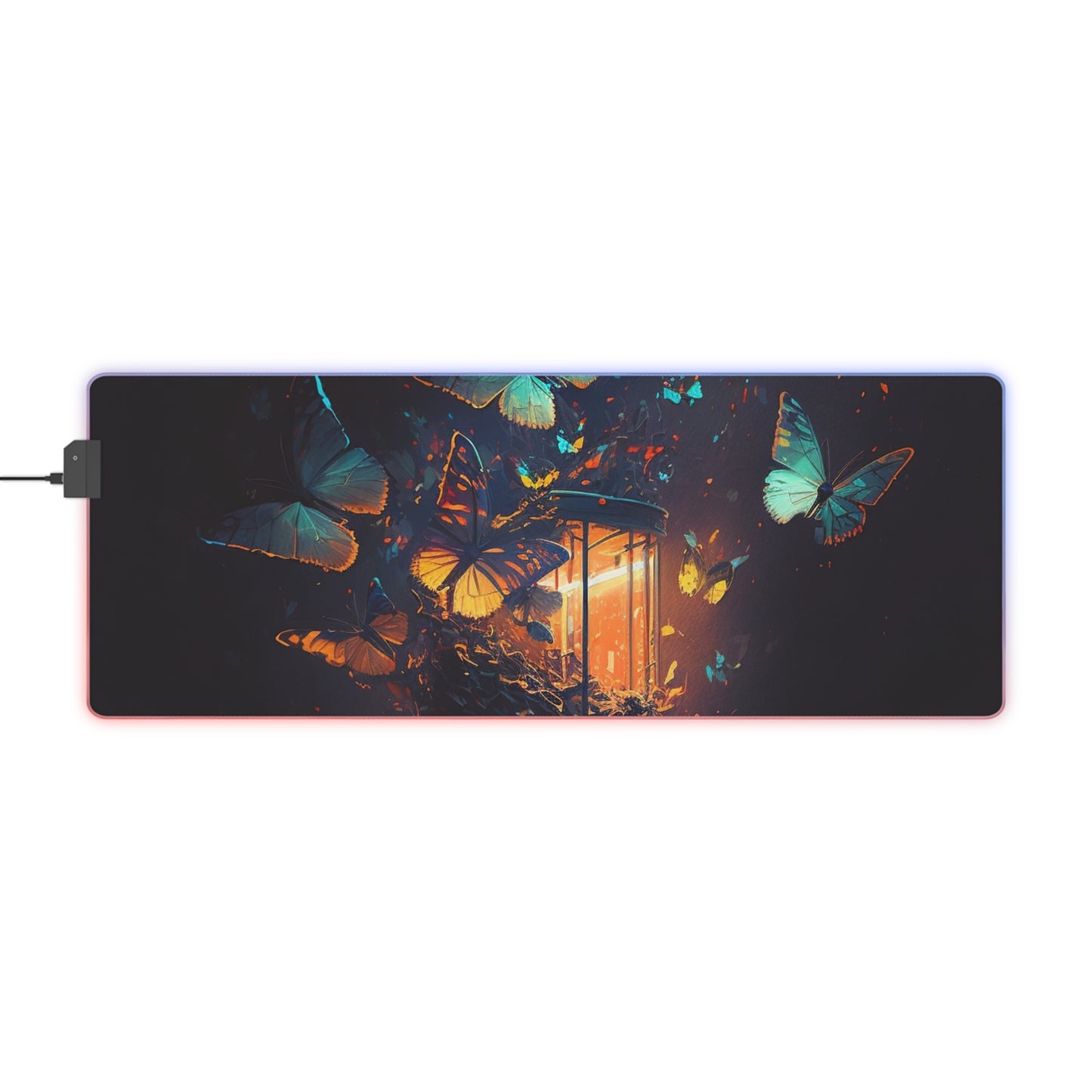 LED Gaming Mouse Pad Street Light Butterfly 1