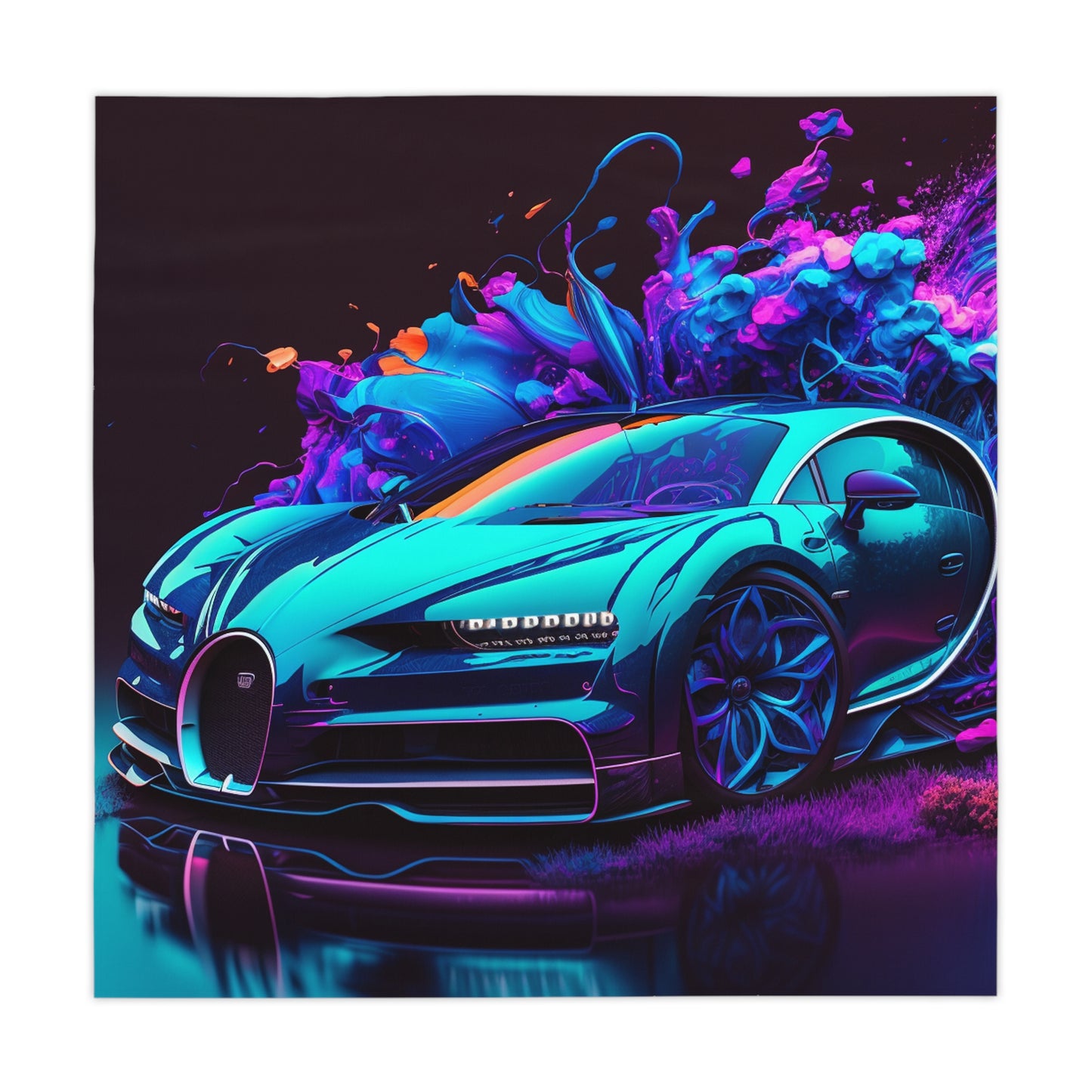 Tablecloth Bugatti Neon Chiron 3