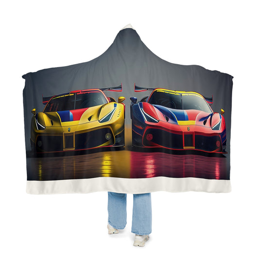 Snuggle Hooded Blanket Ferrari Red Blue 1