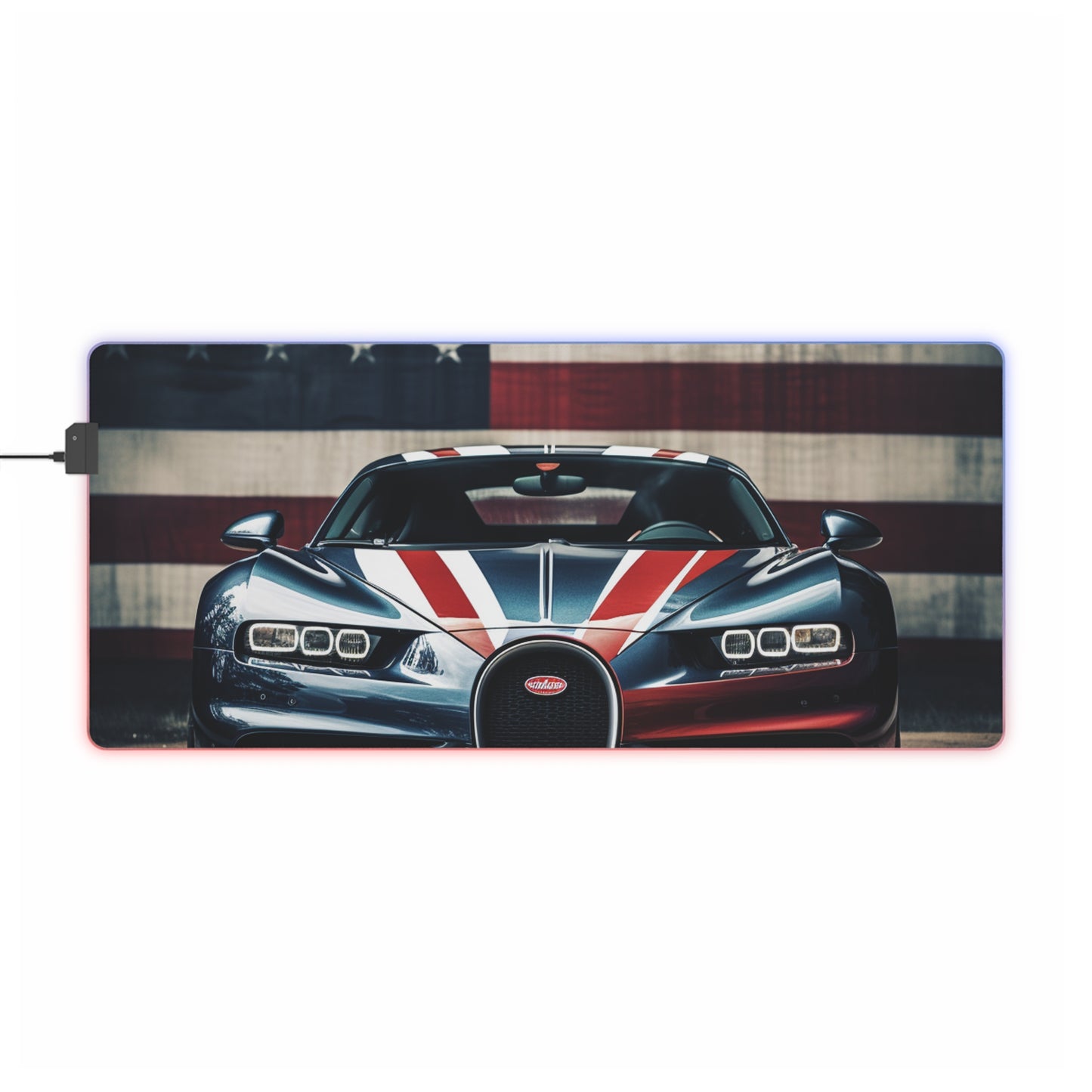 LED Gaming Mouse Pad Bugatti Flag 2