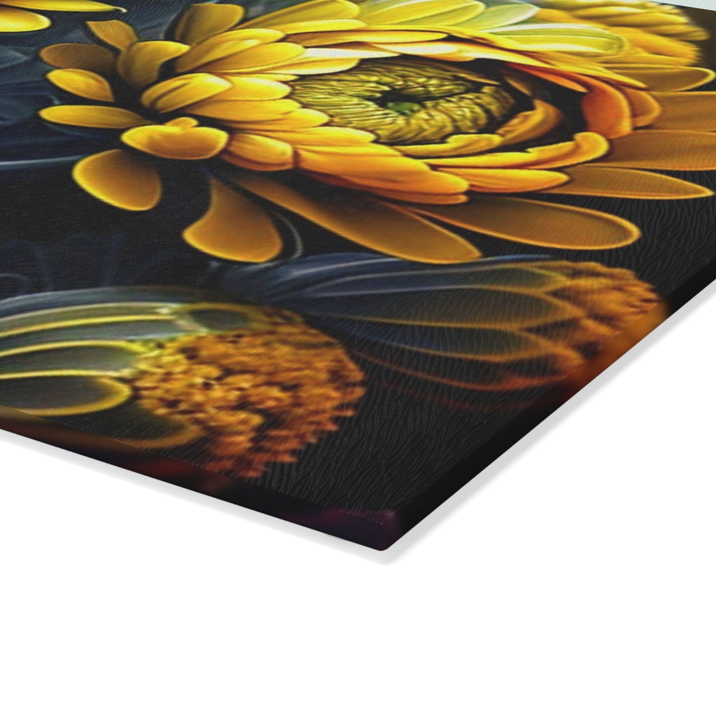 Glass Cutting Board Yellow Hermosas Flores Amarillas 4